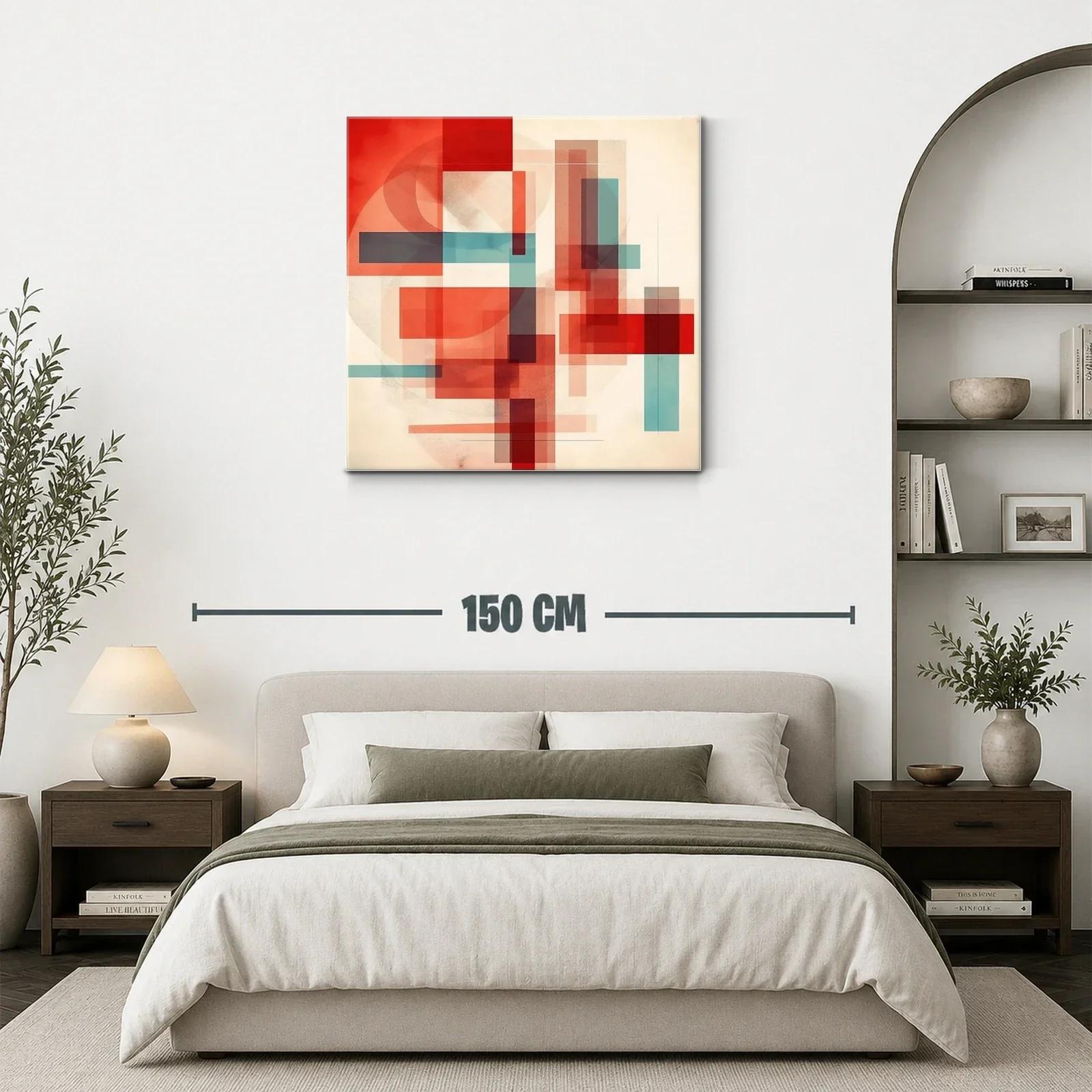 Composición abstracta con formas geométricas en tonos cálidos — miniatura 3