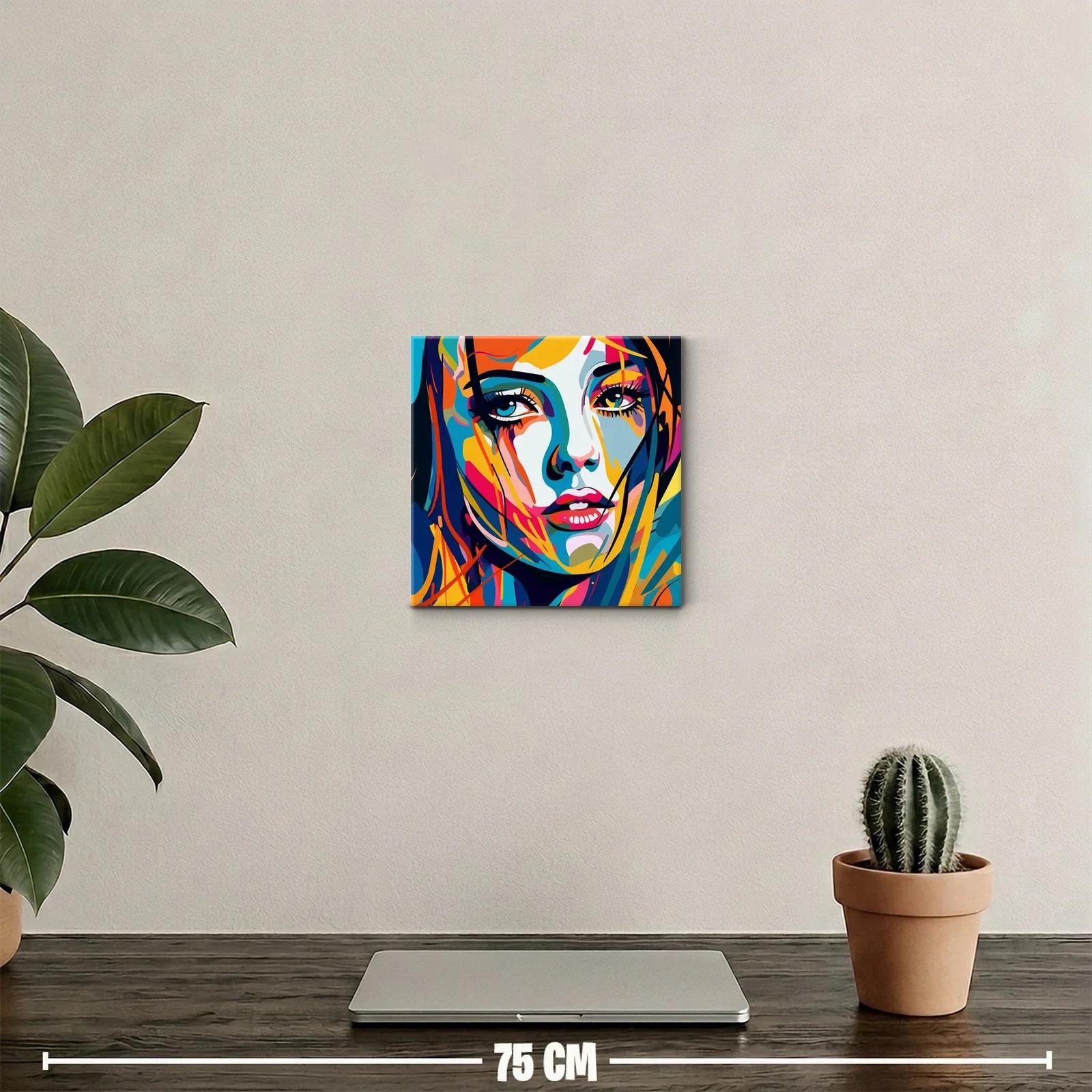 Retrato femenino vibrante con explosión de color — miniatura 2
