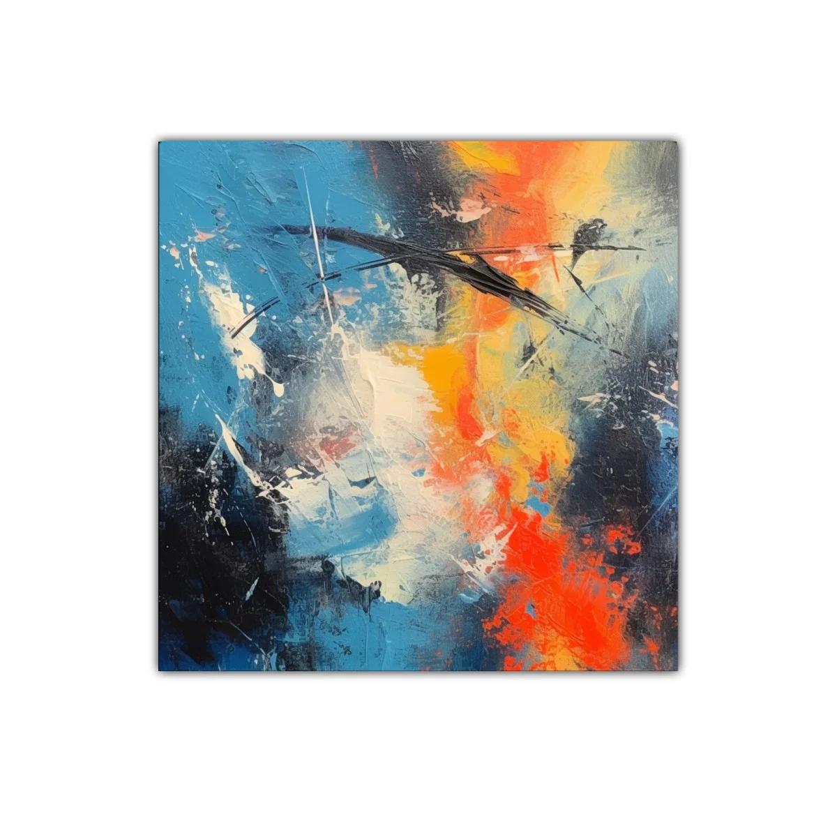 Energía abstracta en tonos azules y cálidos vibrantes — miniatura 1