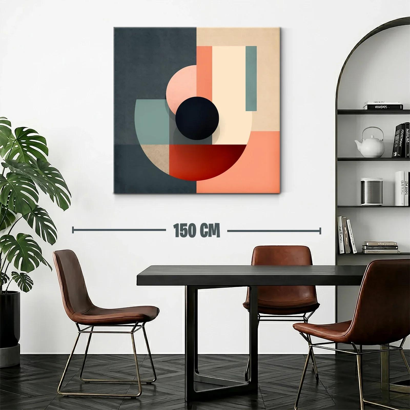 Composición geométrica en tonos tierra y negro elegante — miniatura 2
