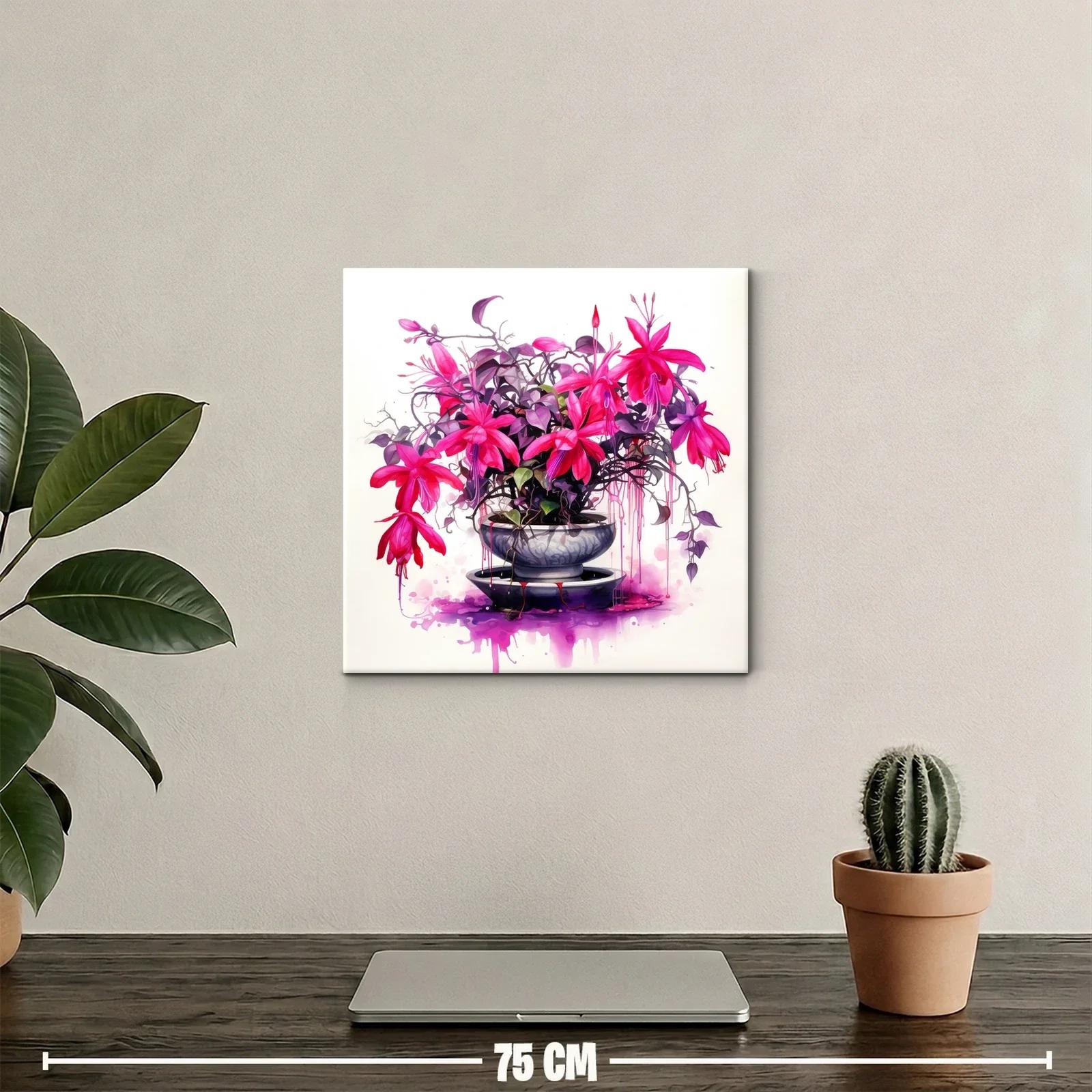 Exuberancia floral en tonos fucsia y violeta elegante — miniatura 2