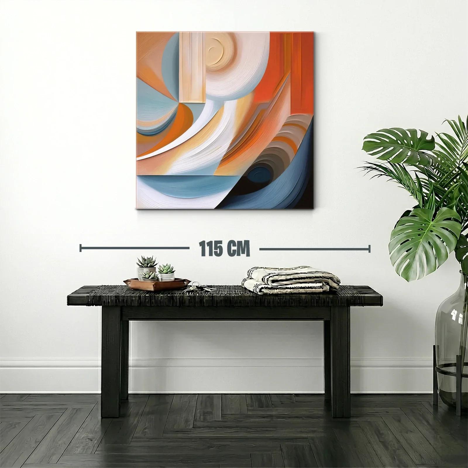 Composición abstracta con formas curvas y tonos cálidos — miniatura 2