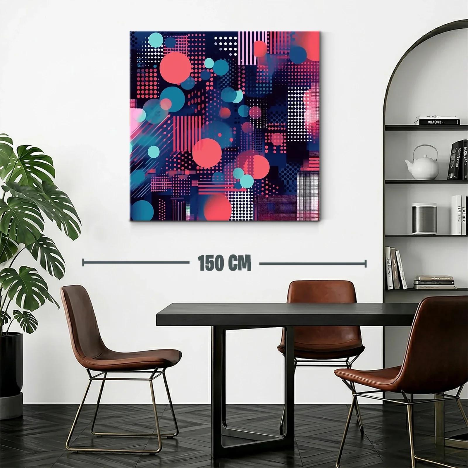Composición abstracta con círculos y puntos en tonos vibrantes — miniatura 2