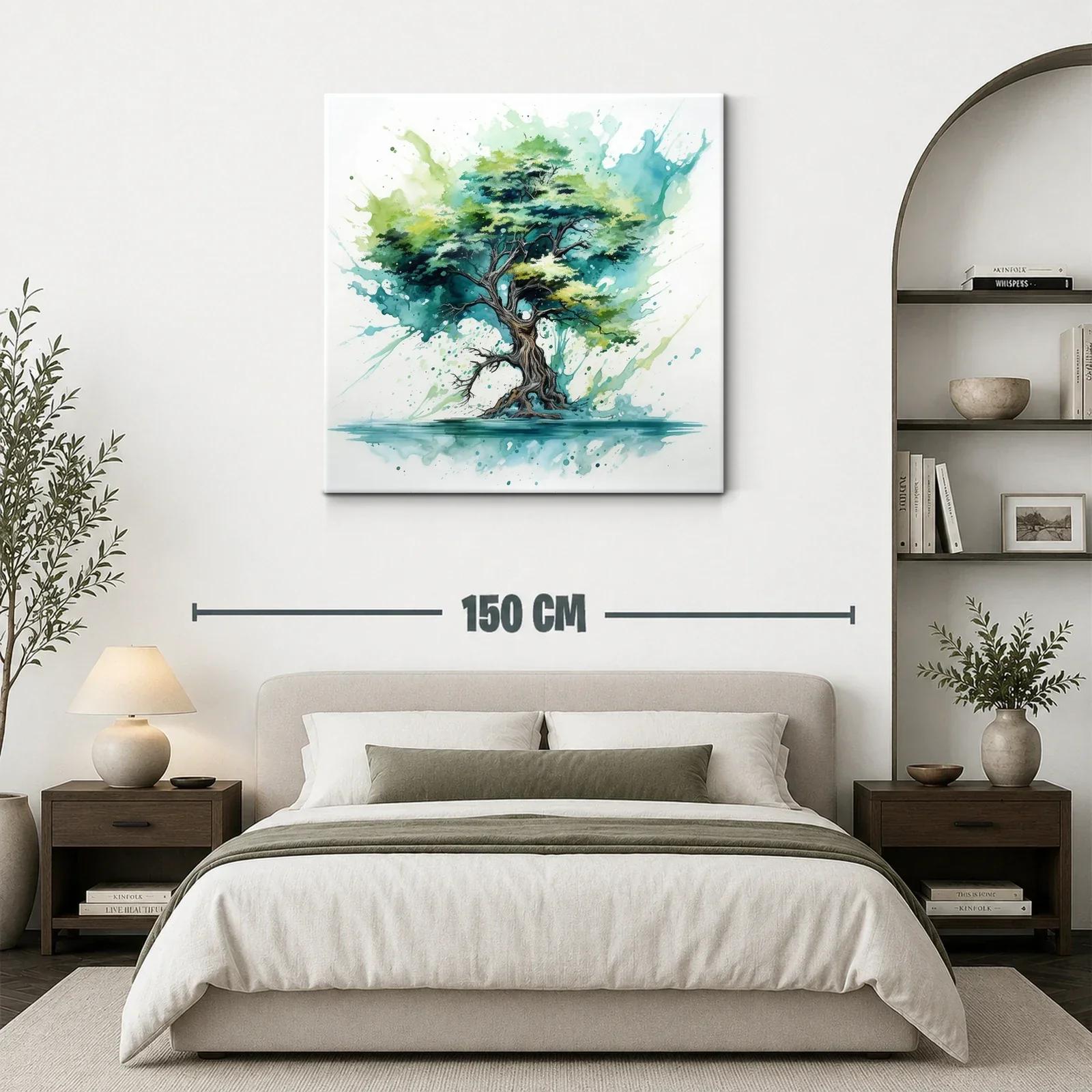 Árbol vibrante con tonos verdes y azules — miniatura 3