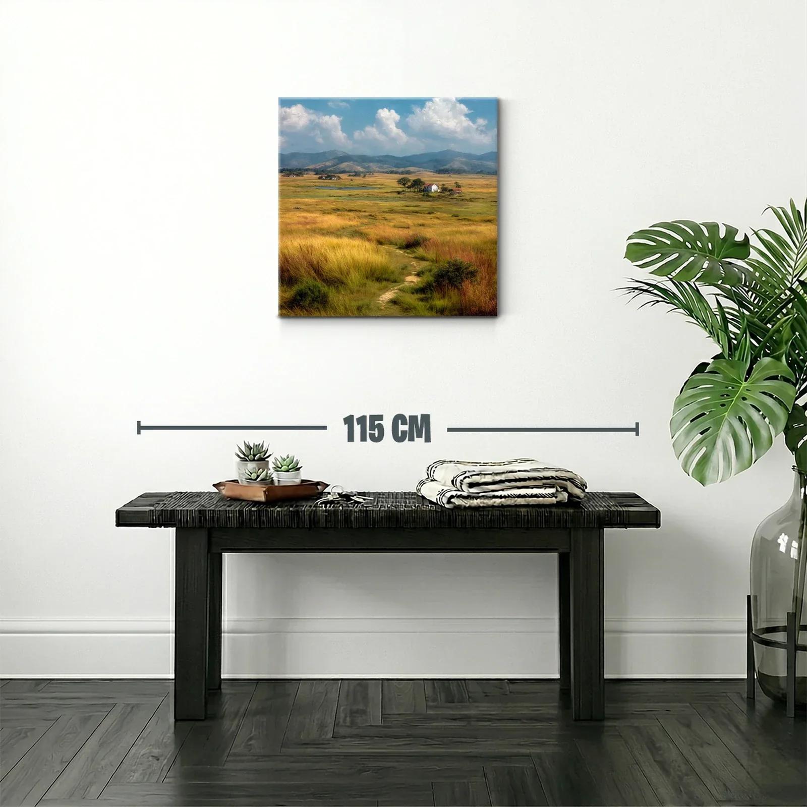 Paisaje campestre con praderas y cielos azules — miniatura 2