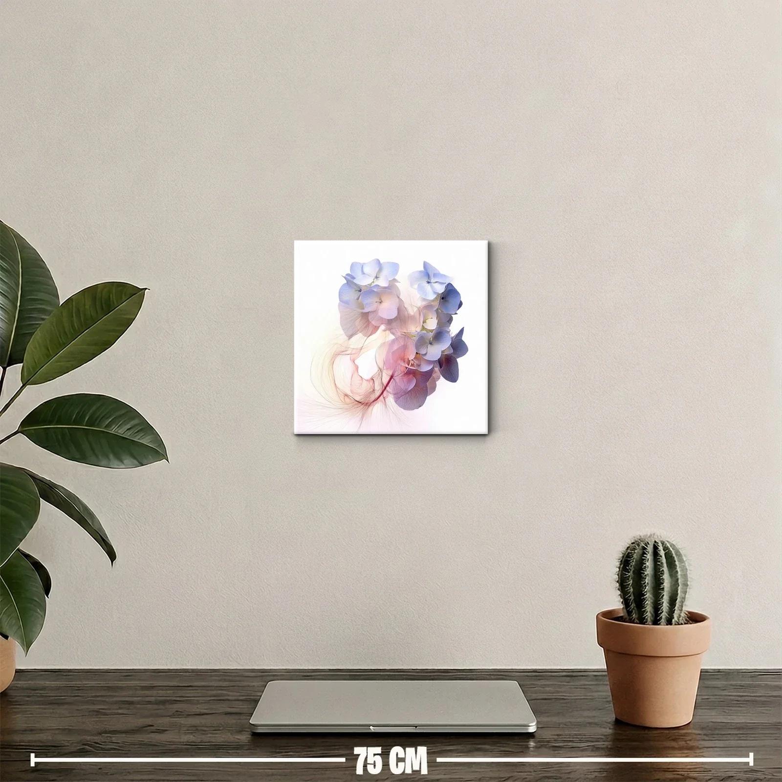 Cuadro decorativo con delicadas flores en tonos pastel suaves — miniatura 2