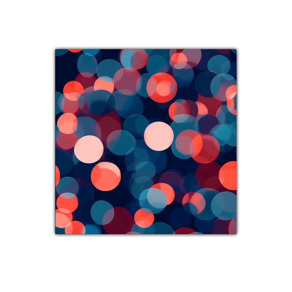 Cuadro abstracto con luces en tonos azul y coral — imagen principal
