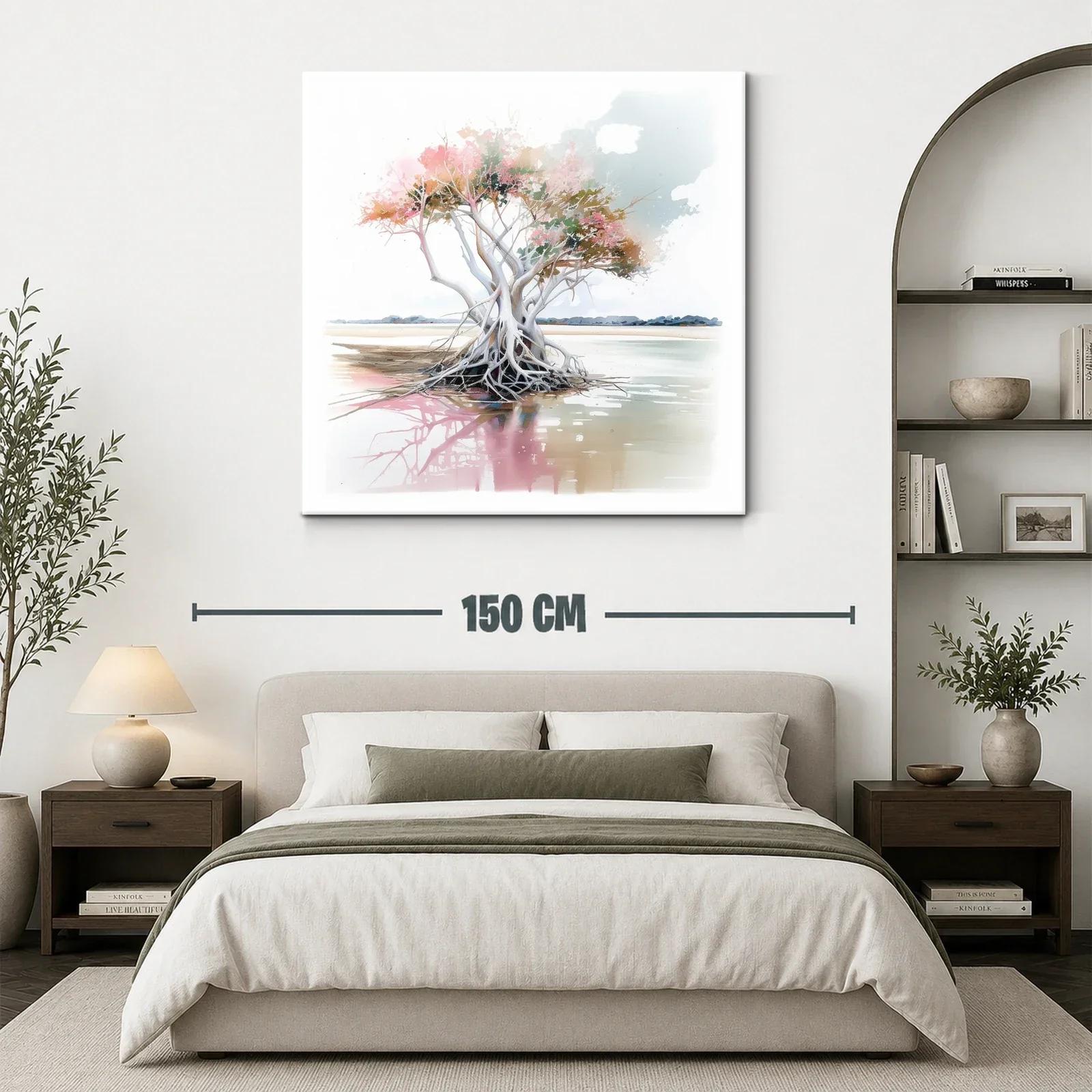 Árbol solitario con tonos suaves y reflejos acuáticos — miniatura 3
