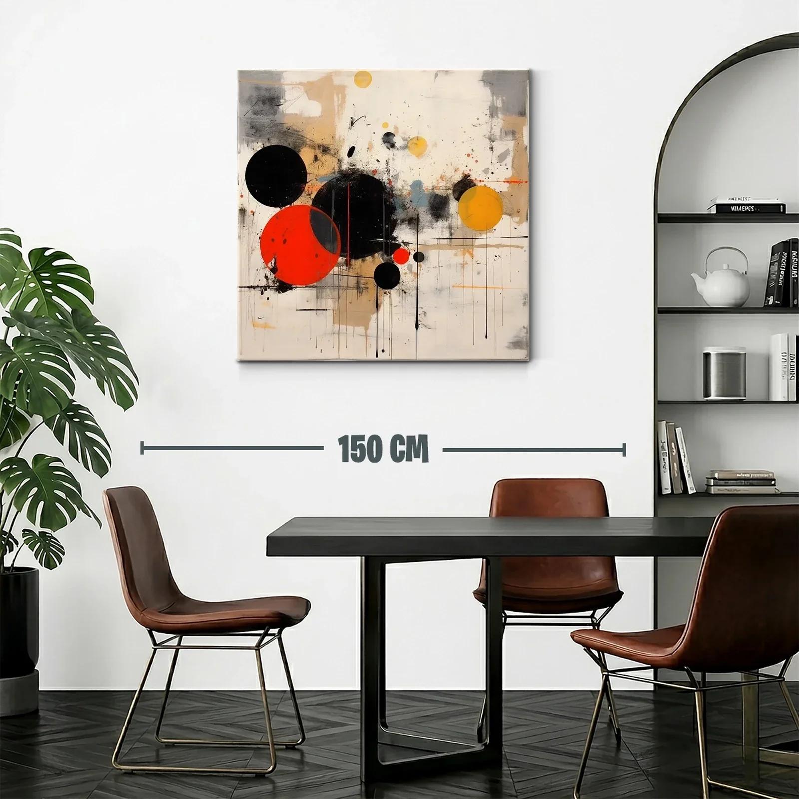 Composición abstracta con círculos en tonos cálidos y neutros — miniatura 2