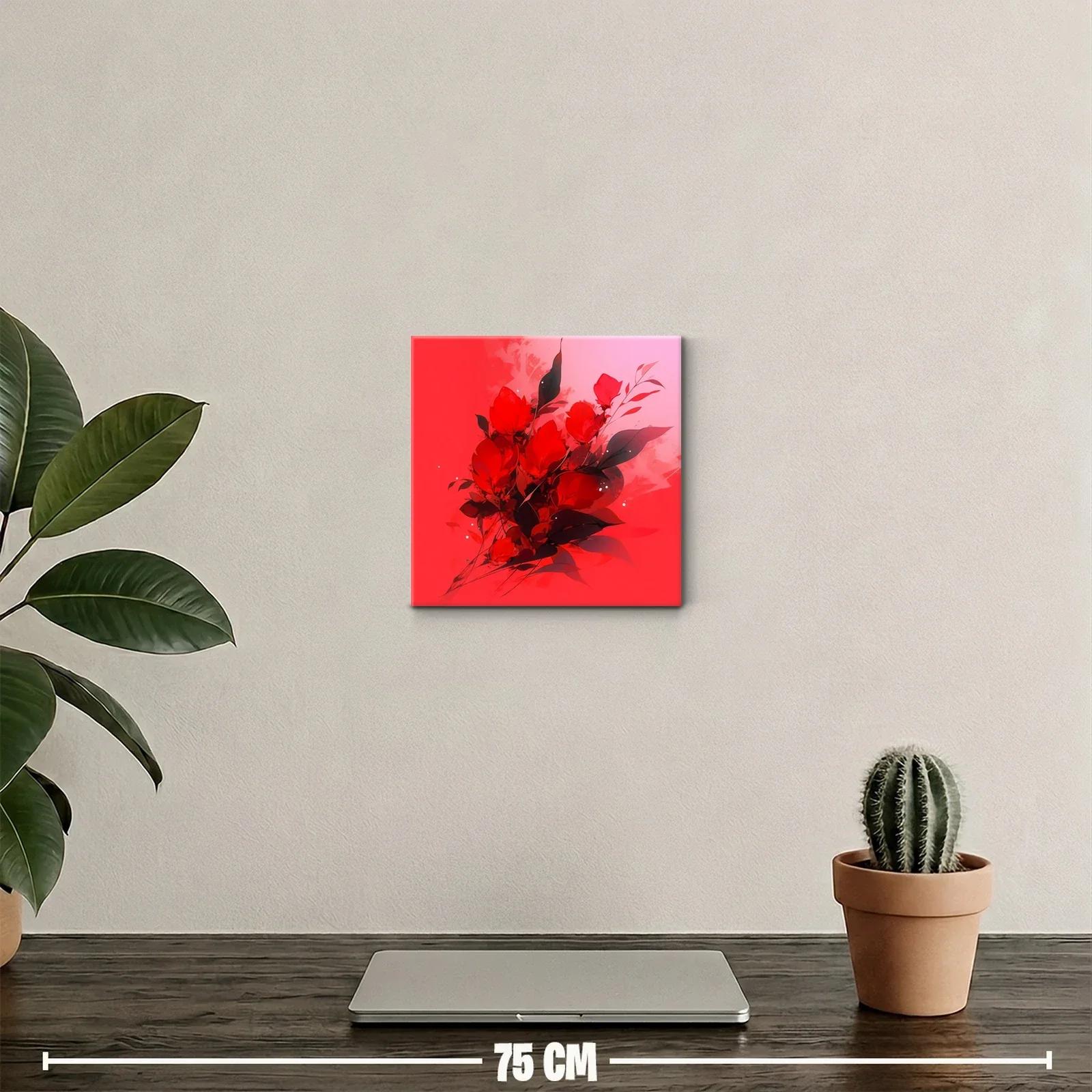 Elegante composición floral con intensos tonos rojos y negros — miniatura 2