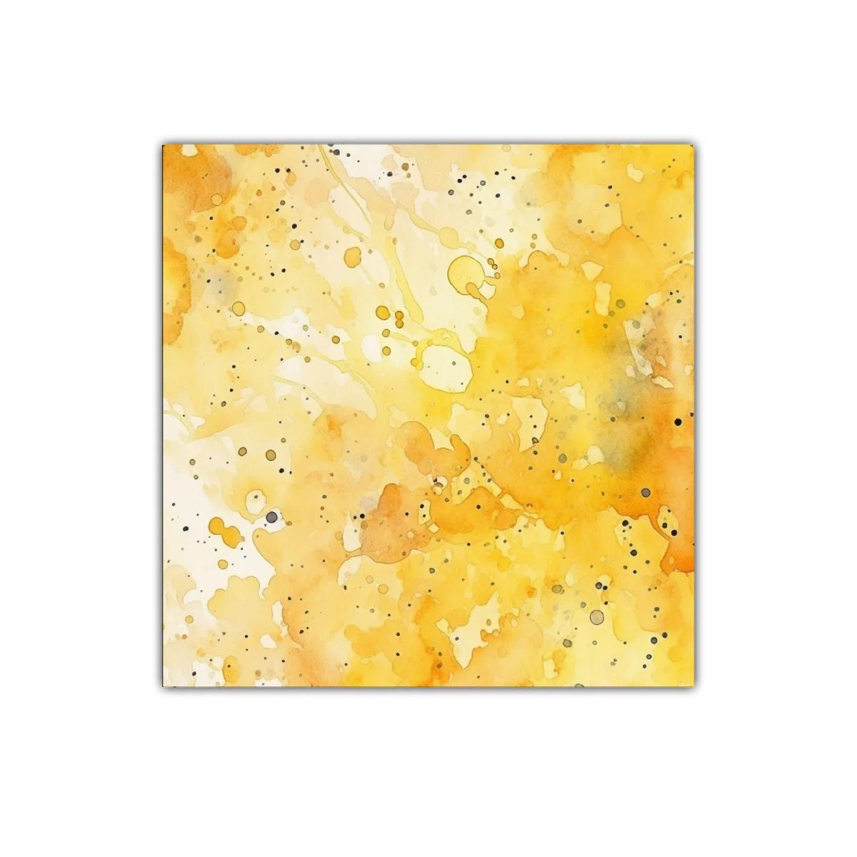 Cuadro decorativo abstracto en tonos amarillos y ocres — miniatura 1