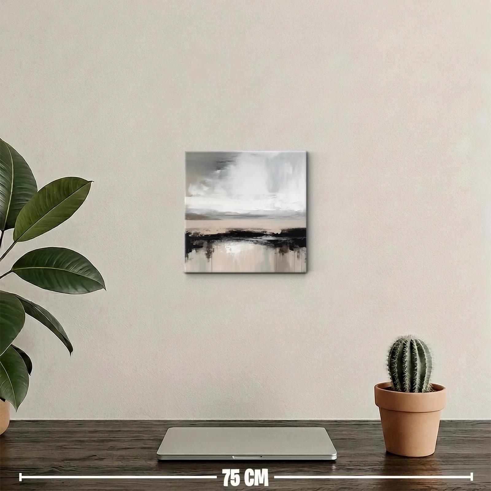 Paisaje abstracto en tonos neutros y texturas suaves — miniatura 2