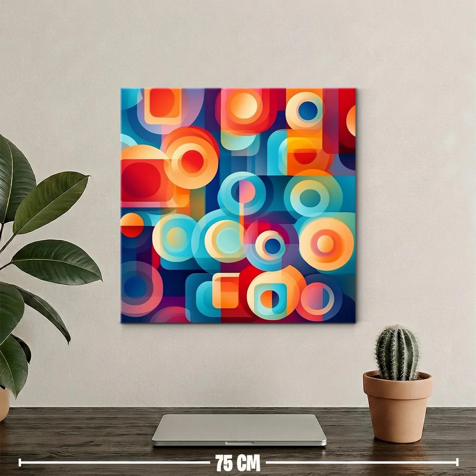 Composición geométrica con círculos y tonos vibrantes — miniatura 2