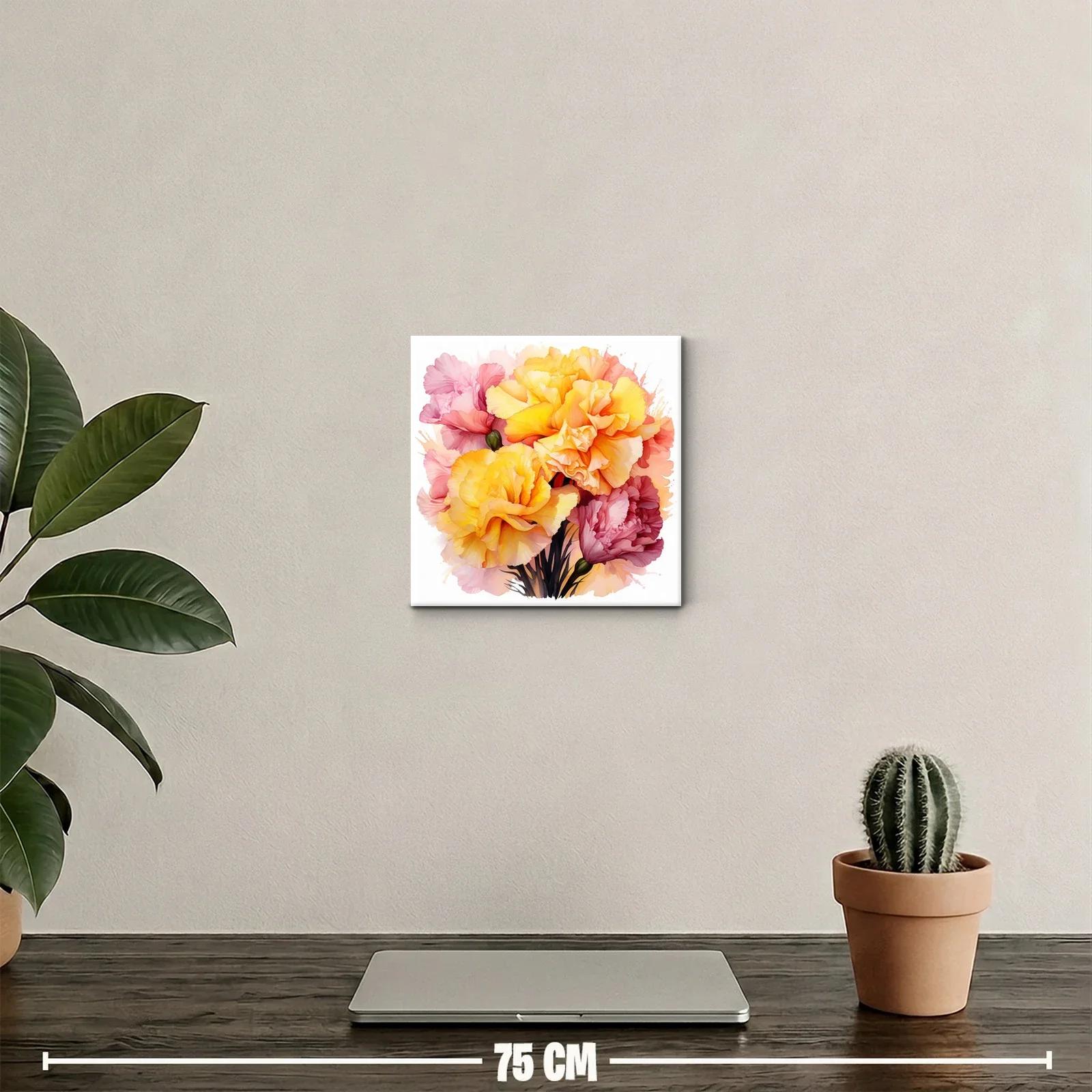 Cuadro decorativo con flores cálidas y vibrantes — miniatura 2