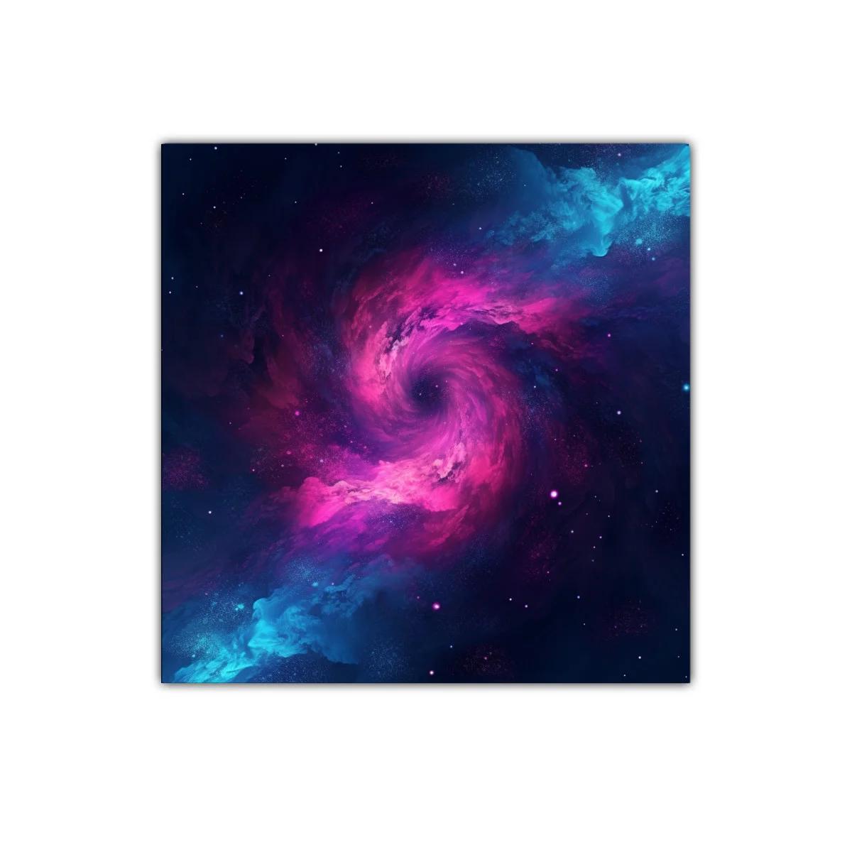 Explosión Cósmica en Tonos Vivos de Azul y Rosa — miniatura 1
