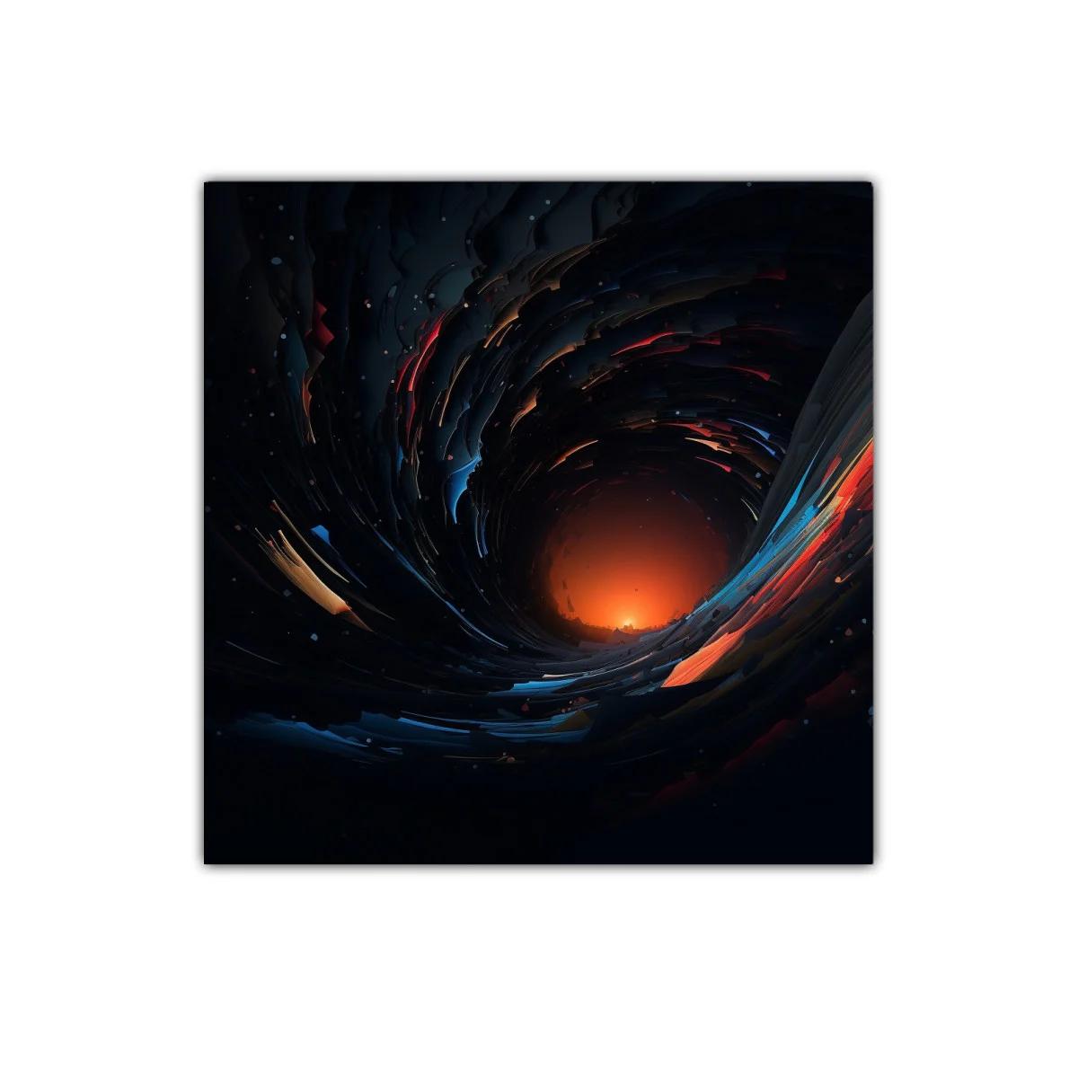 Cuadro abstracto de remolino y luz cálida intensa — miniatura 1
