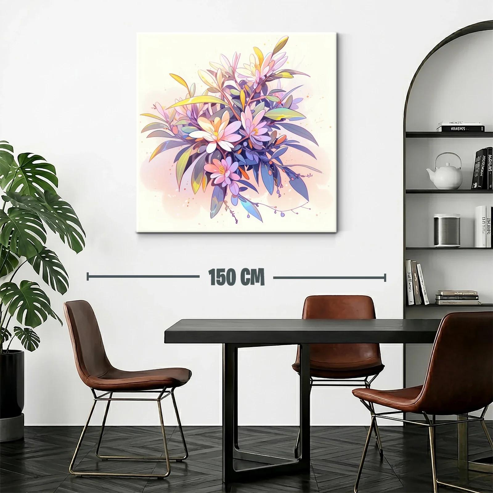 Cuadro floral con tonos suaves y delicados detalles en pastel — miniatura 2