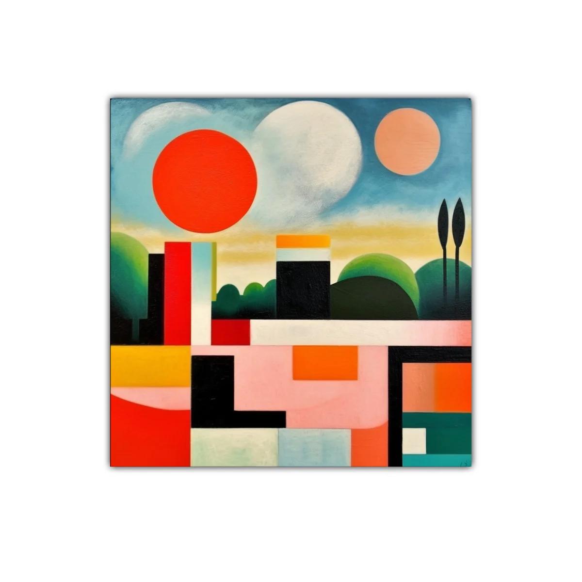 Composición abstracta con formas y colores vibrantes — miniatura 1