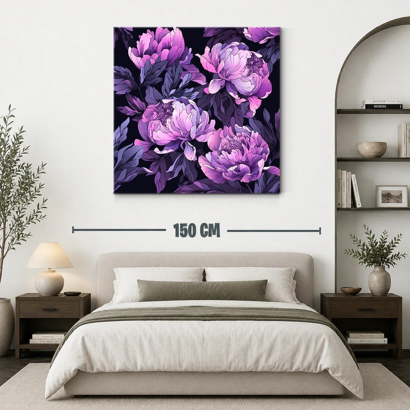 Flores violetas en un fondo oscuro elegante — miniatura 3