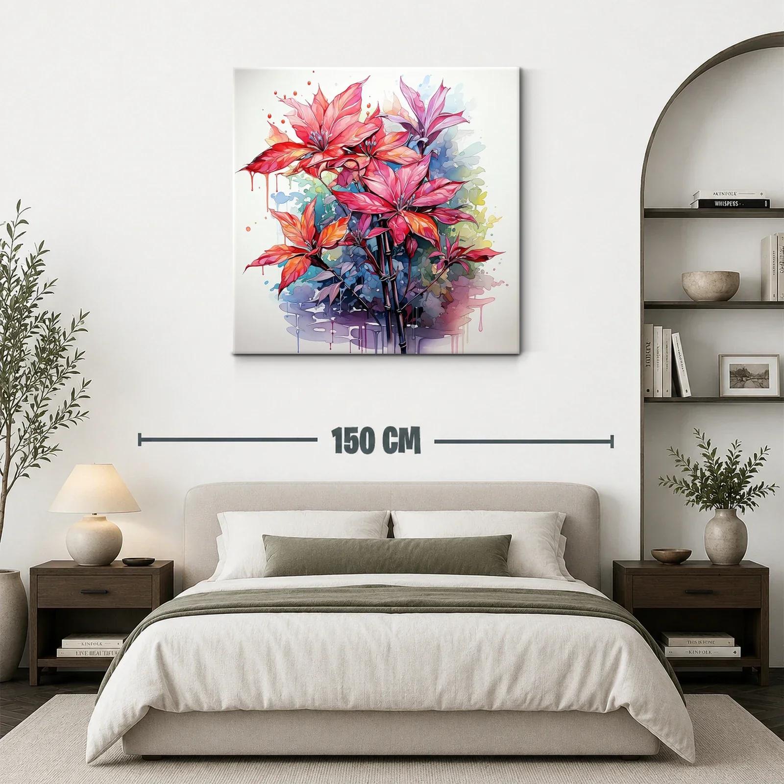 Flores vibrantes con tonos rojos y lilas detalles — miniatura 3