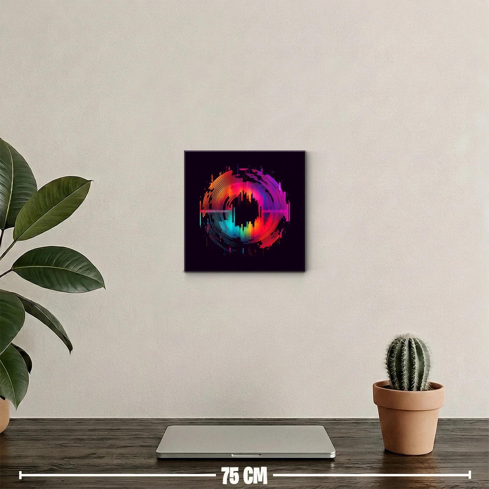 Composición abstracta con colores vibrantes en círculo dinámico — miniatura 2