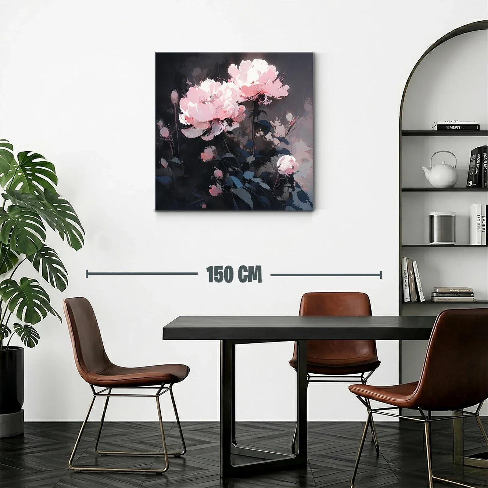 Flores delicadas en tonos suaves sobre fondo oscuro — miniatura 2