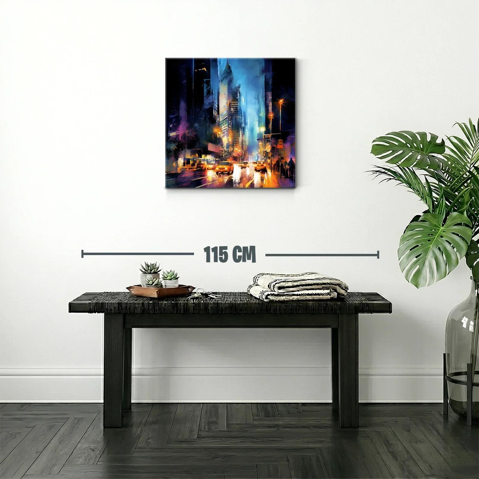 Atardecer vibrante en ciudad con luces y movimiento nocturno — miniatura 2
