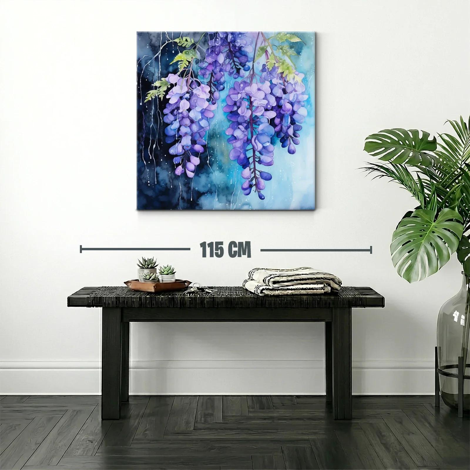 Flores de glicinia en tonos violetas y azules — miniatura 2