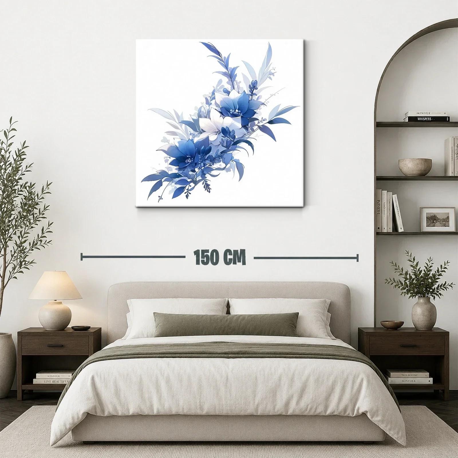 Composición floral elegante en tonos azules y blancos — miniatura 3
