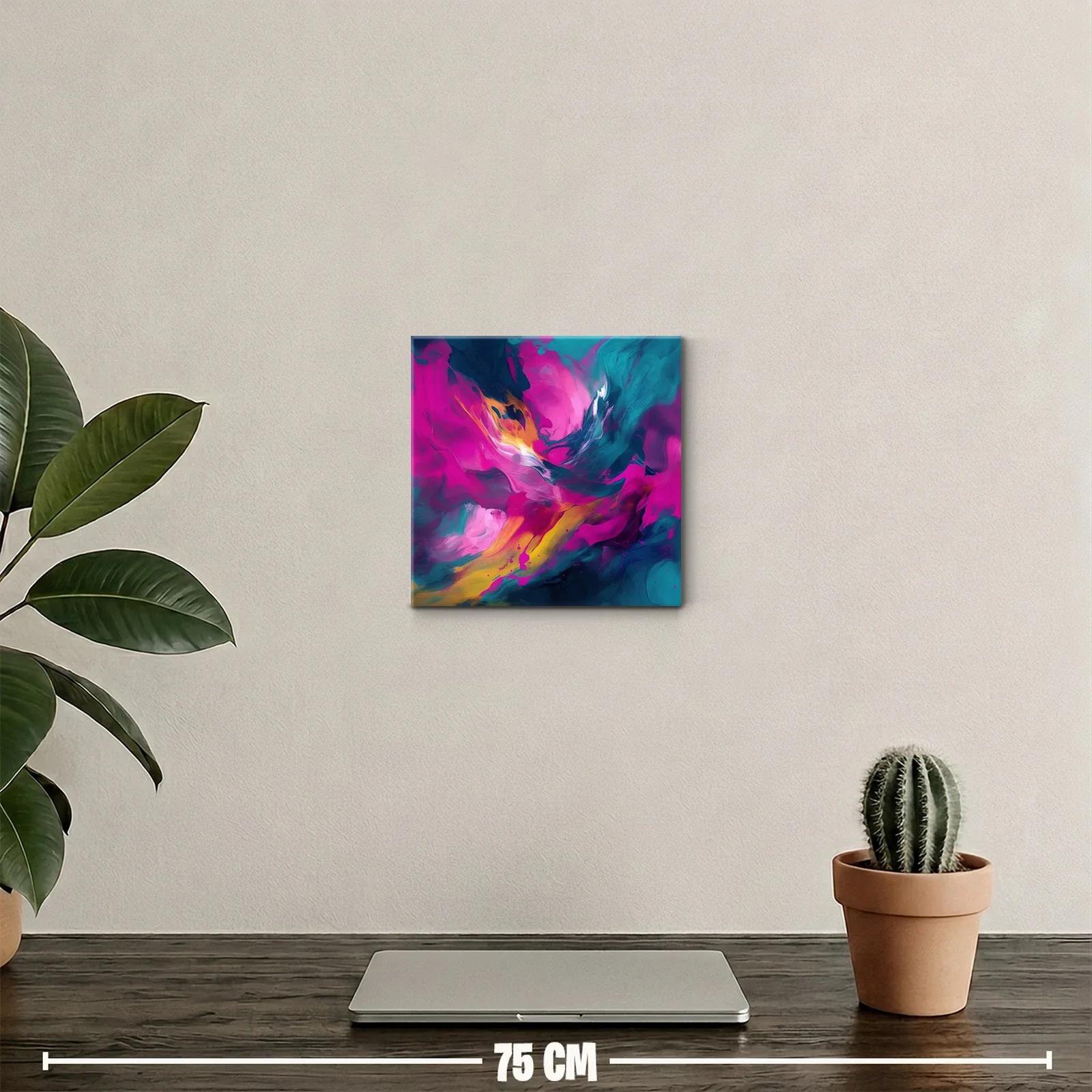 Explosión de color vibrante con tonos fucsia y azul intenso — miniatura 2