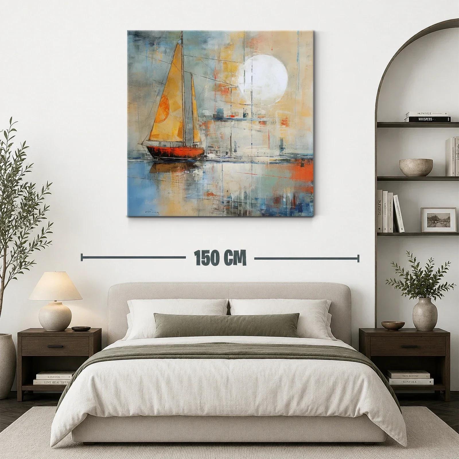 Barco de vela en atmósfera brillante y abstracta — miniatura 3