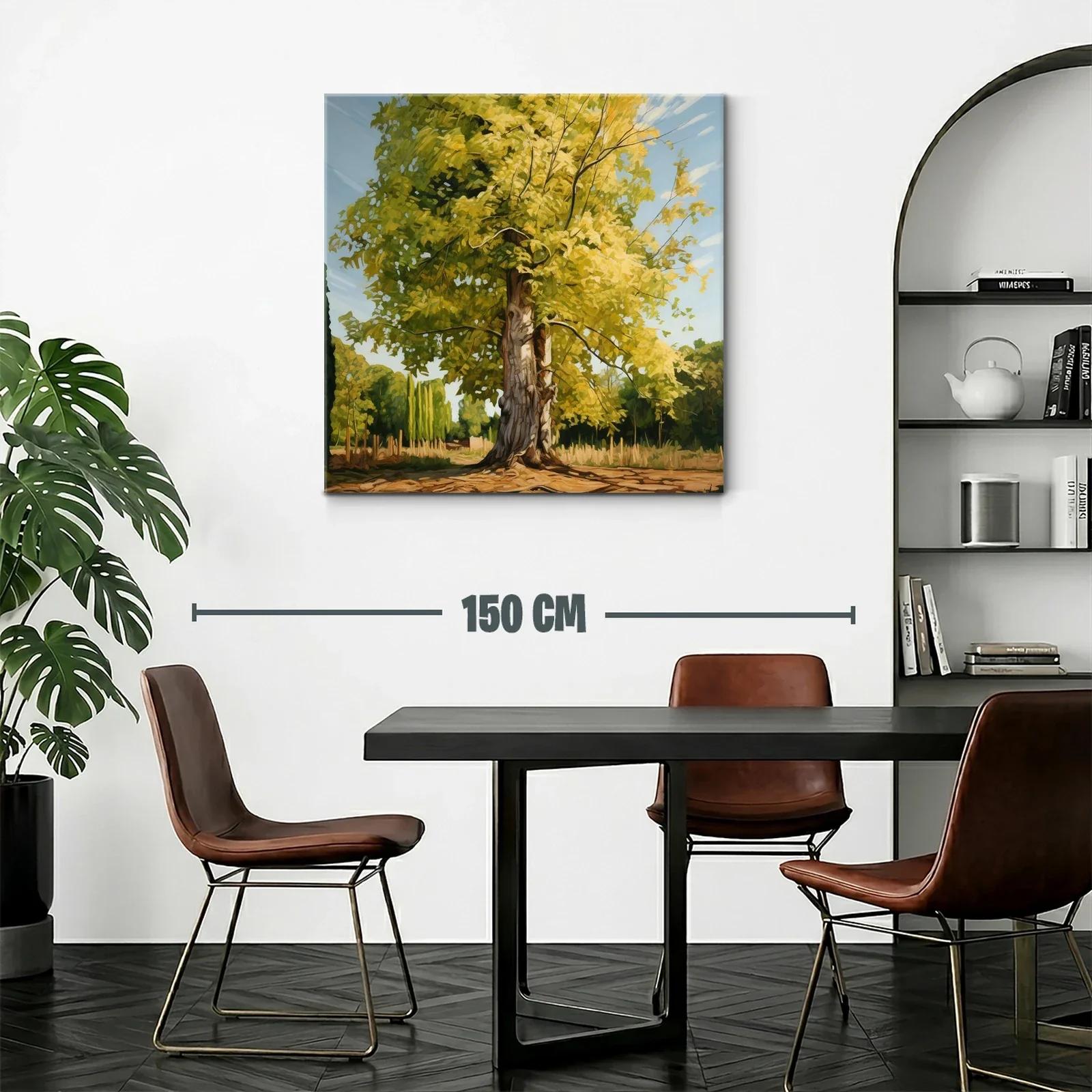 Árbol luminoso en paisaje campestre en tonos otoñales — miniatura 2