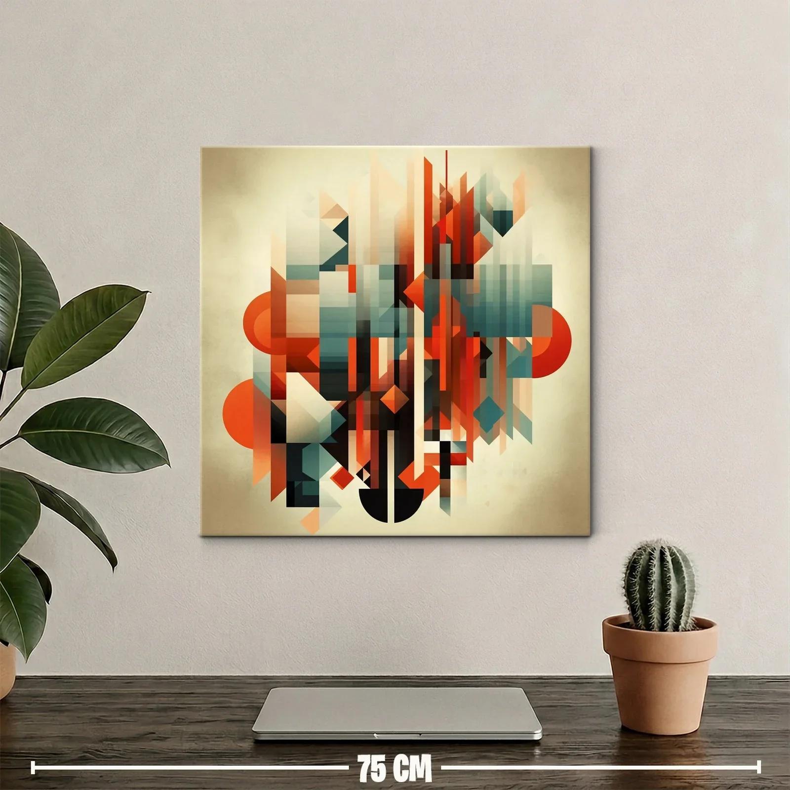 Composición abstracta con formas geométricas en tonos cálidos — miniatura 2