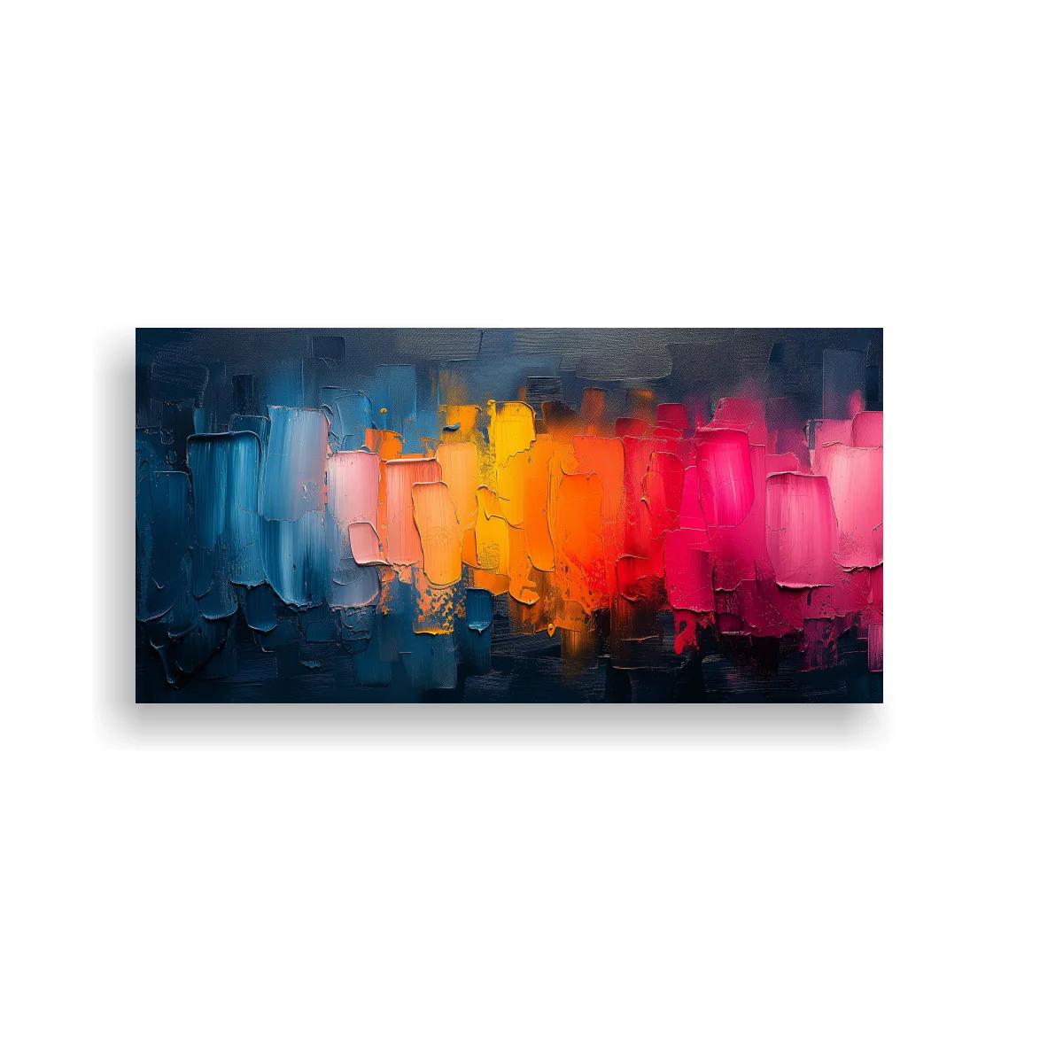 Cuadro abstracto de bloques de color con luces intensas — imagen principal