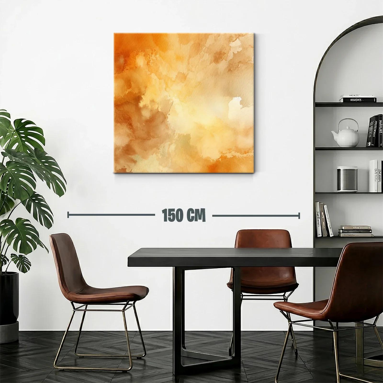Cuadro abstracto en tonos cálidos para ambientes acogedores — miniatura 2