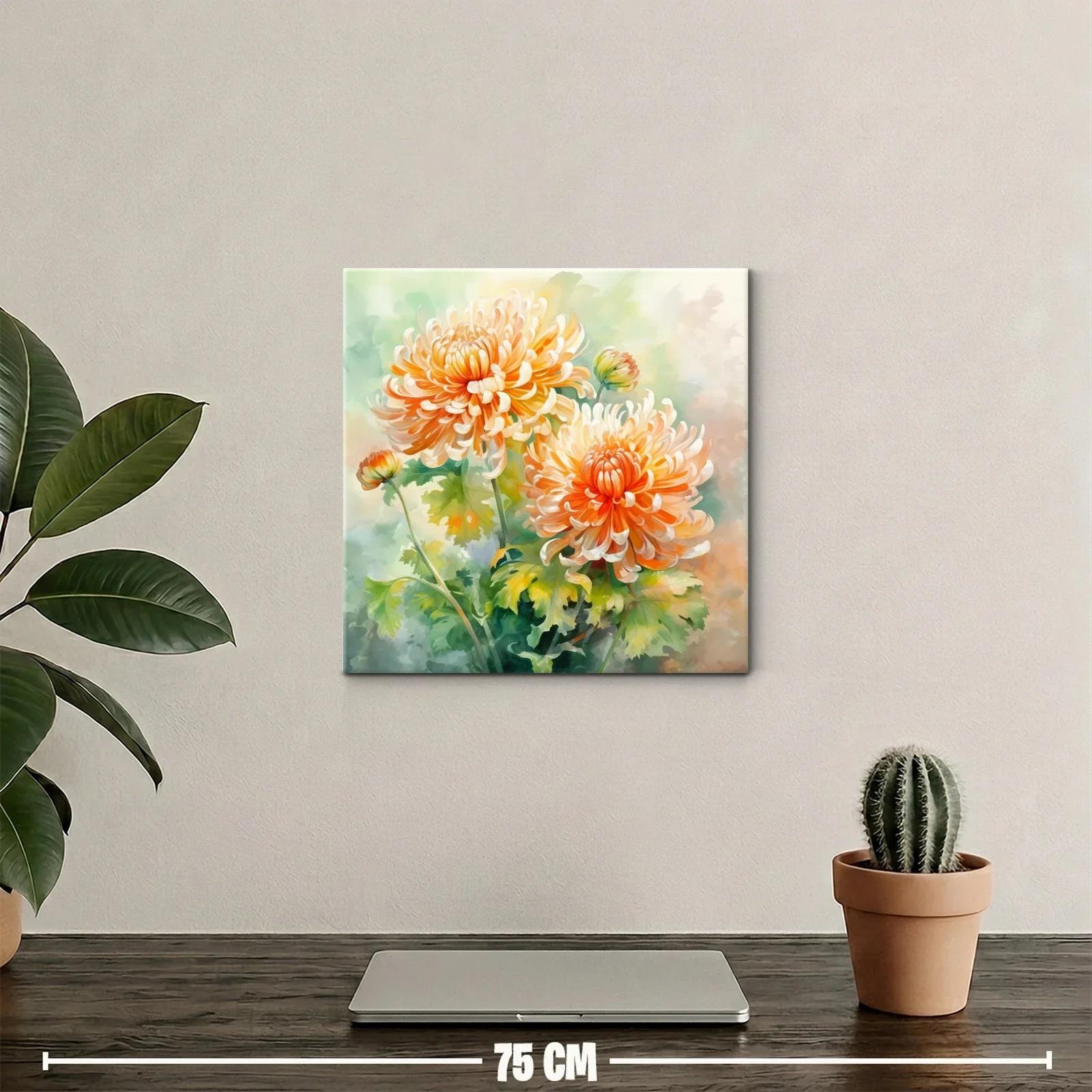 Cuadro con flores en tonos cálidos y detalles delicados — miniatura 2