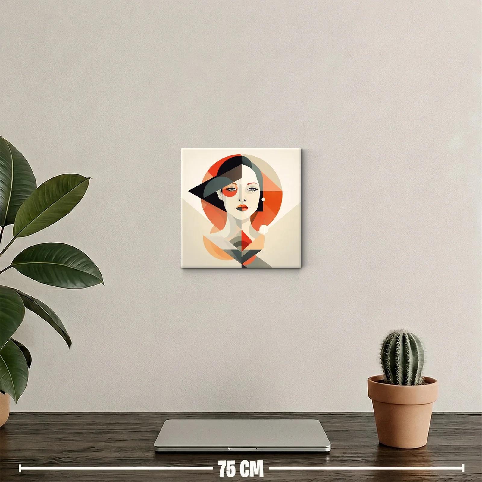 Retrato geométrico de mujer con estilo moderno y audaz — miniatura 2