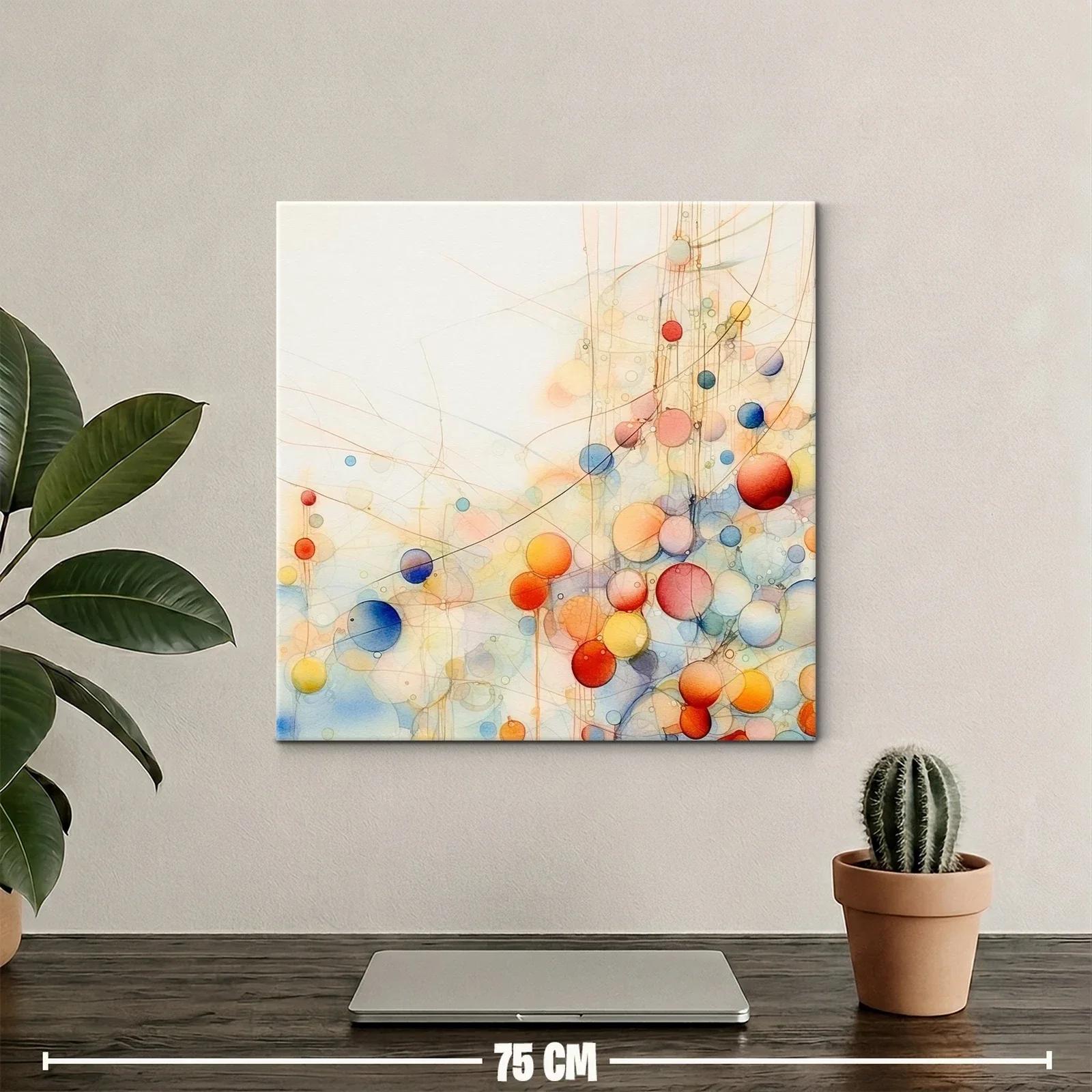 Composición abstracta de esferas en tonos cálidos y fríos — miniatura 2