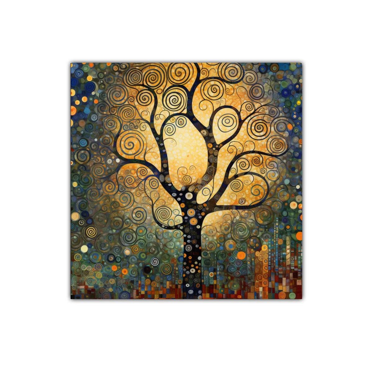 Árbol de espirales en tonos cálidos y vibrantes — miniatura 1