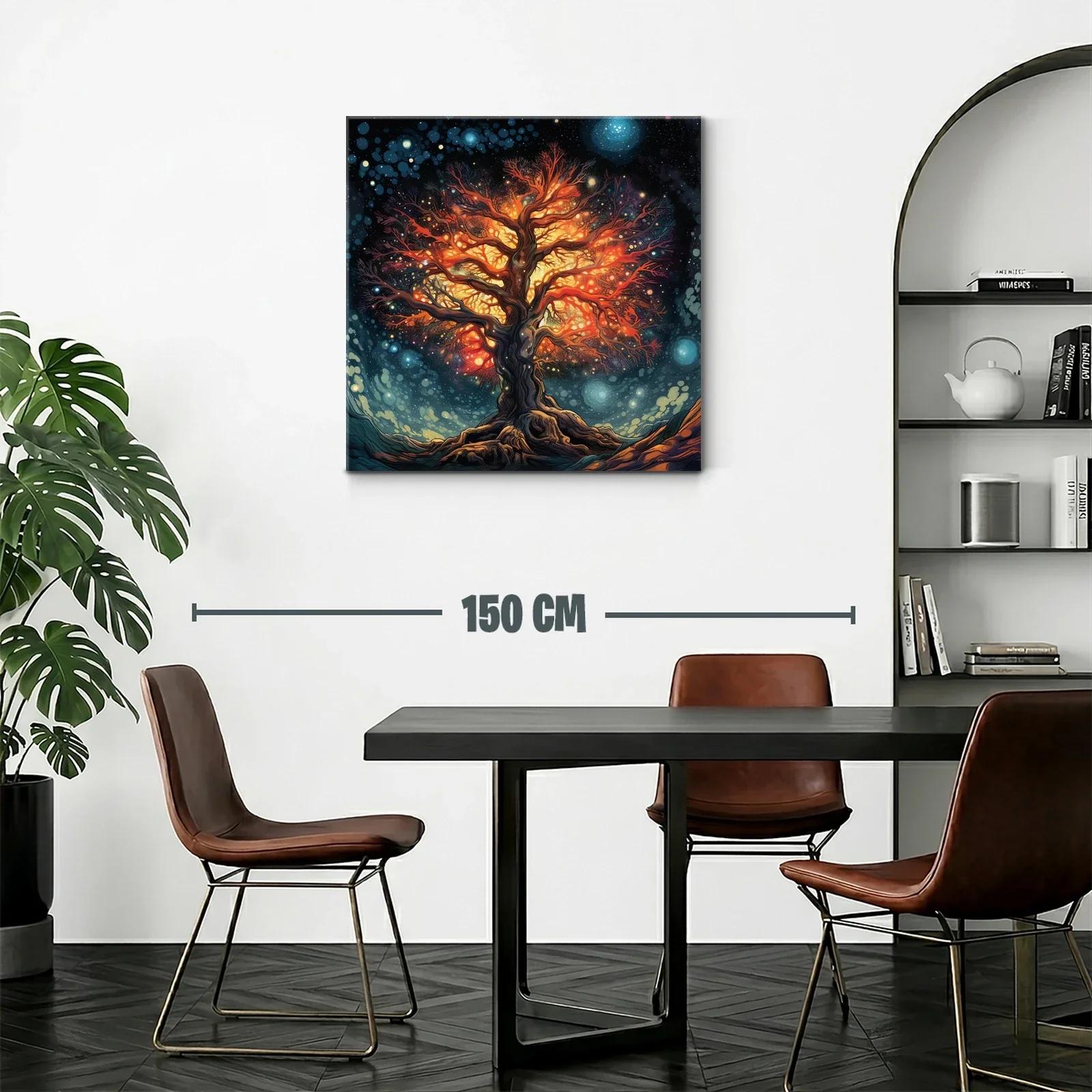 Árbol de luz en noche estrellada vibrante y mágica — miniatura 2