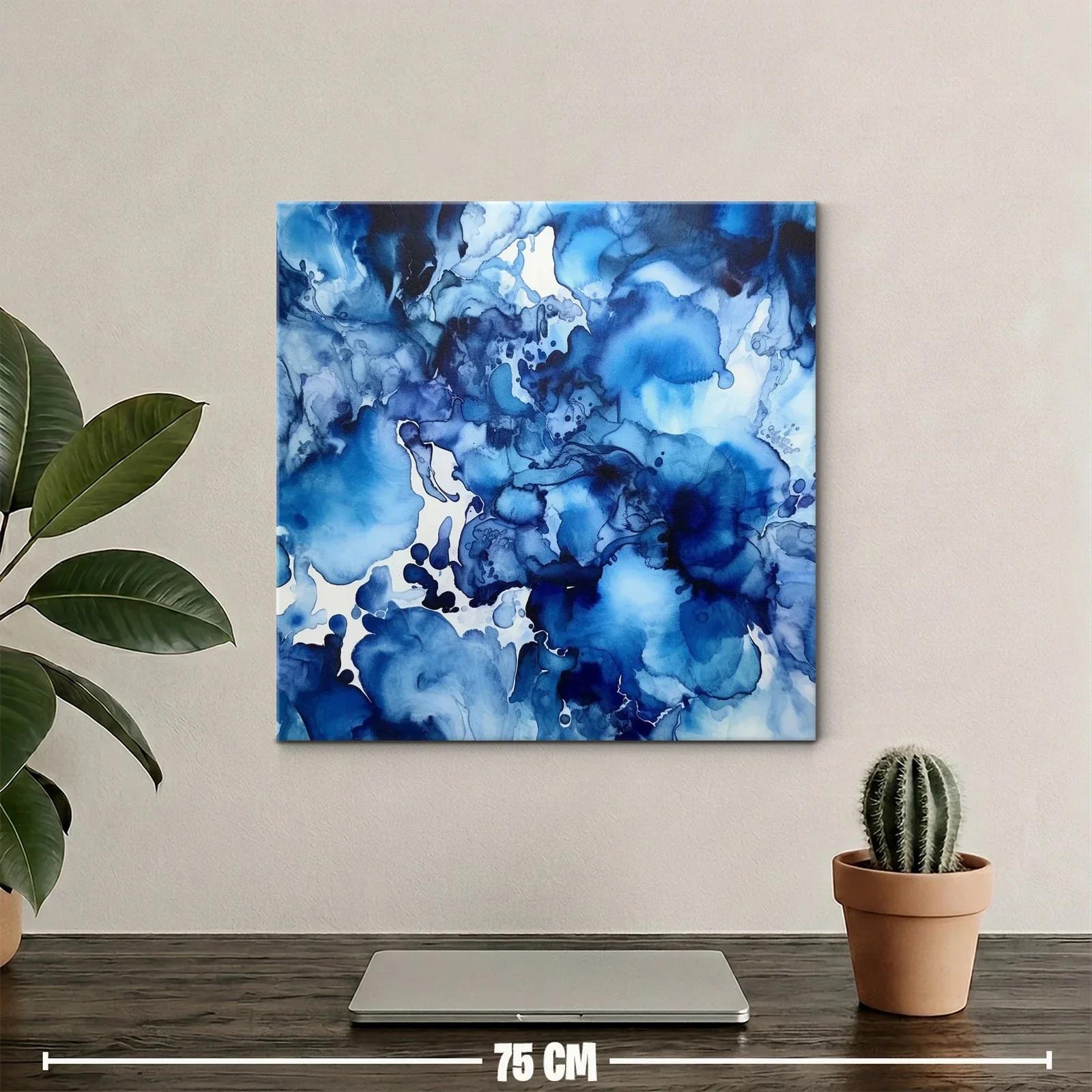 Composición abstracta en gamas de azul y blanco — miniatura 2