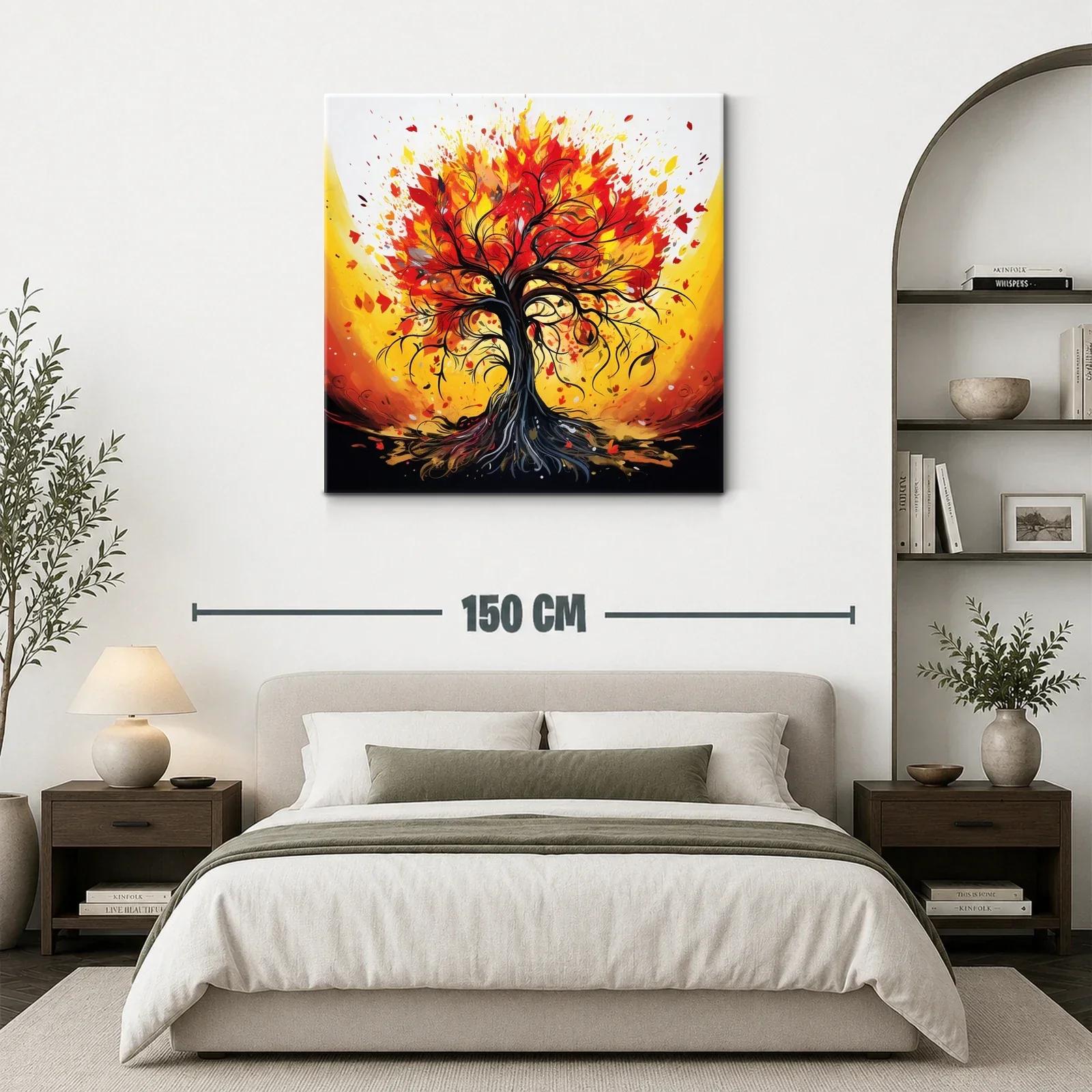 Árbol vibrante con tonalidades cálidas y energía dinámica — miniatura 3