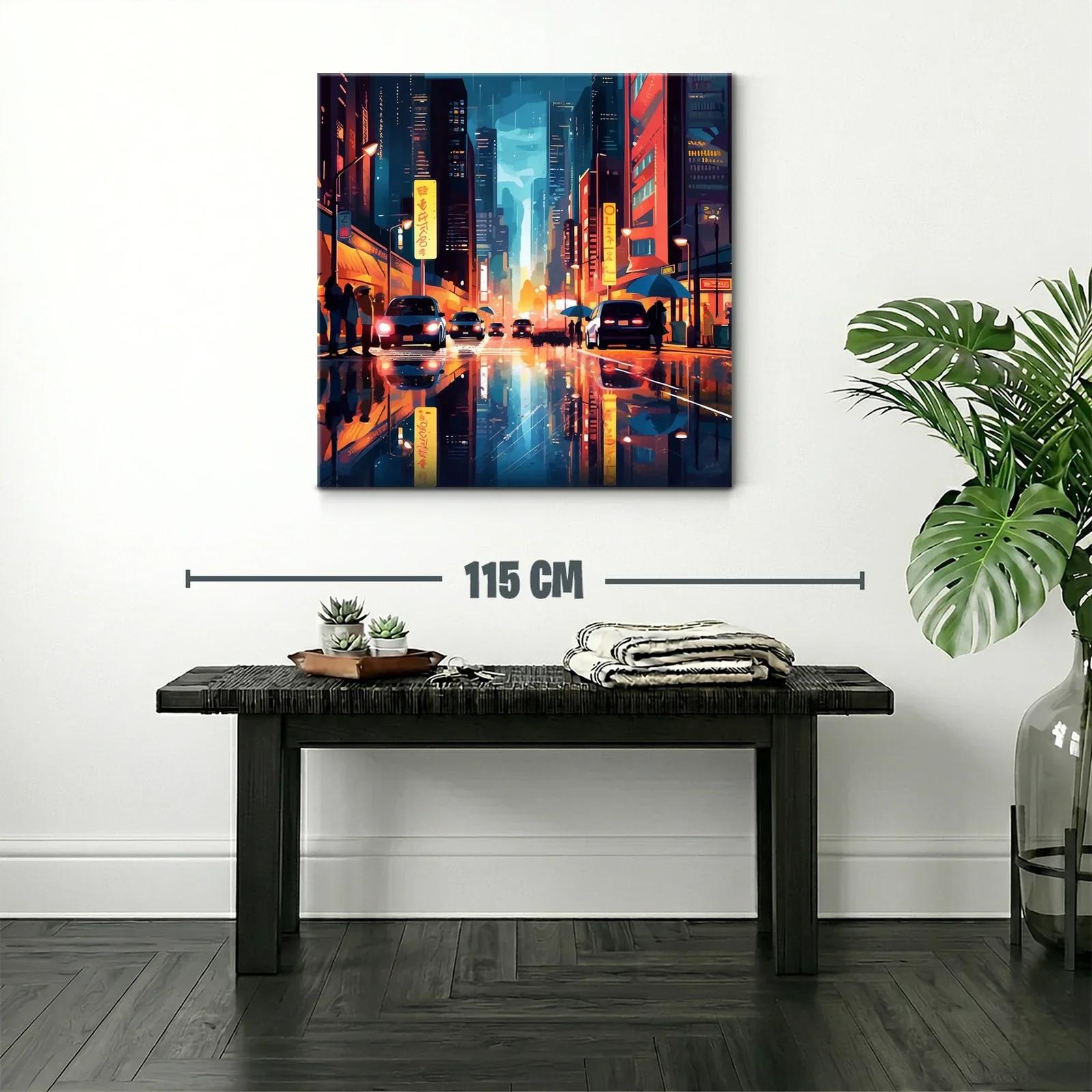 Atardecer urbano con reflejos vibrantes en la ciudad — miniatura 2