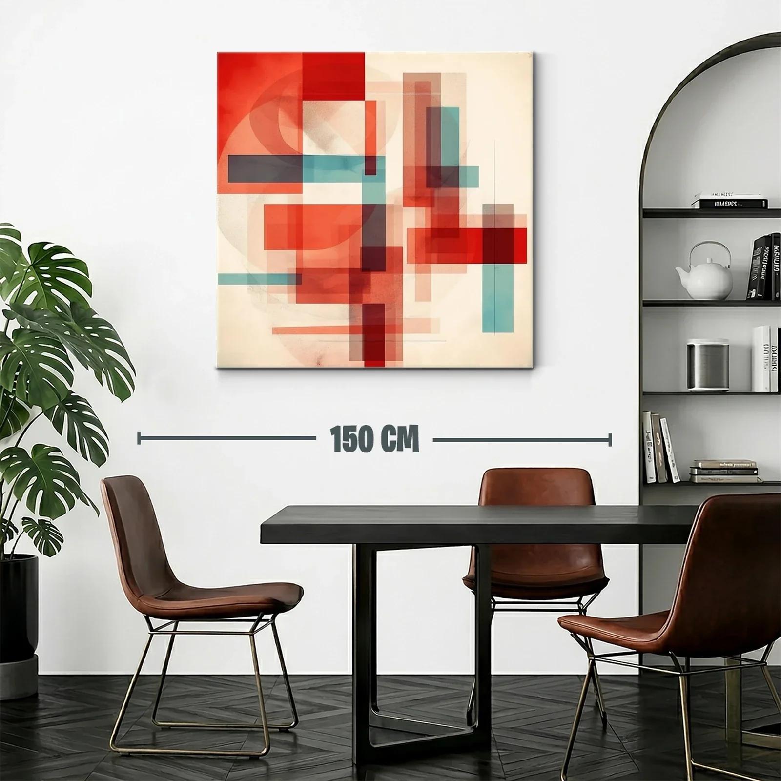 Composición abstracta con formas geométricas en tonos cálidos — miniatura 2