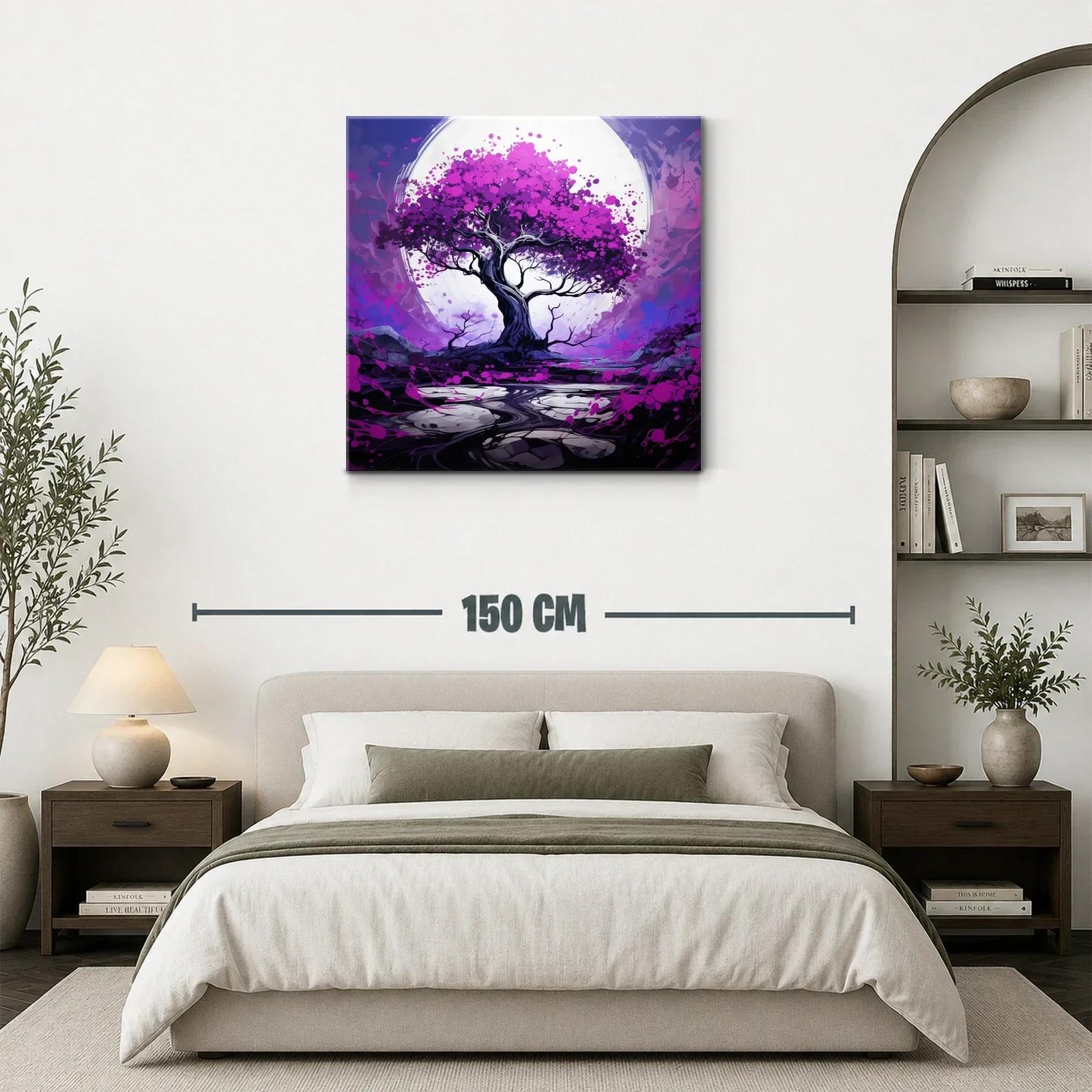 Árbol mágico con vibrantes tonos violetas y fucsias — miniatura 3