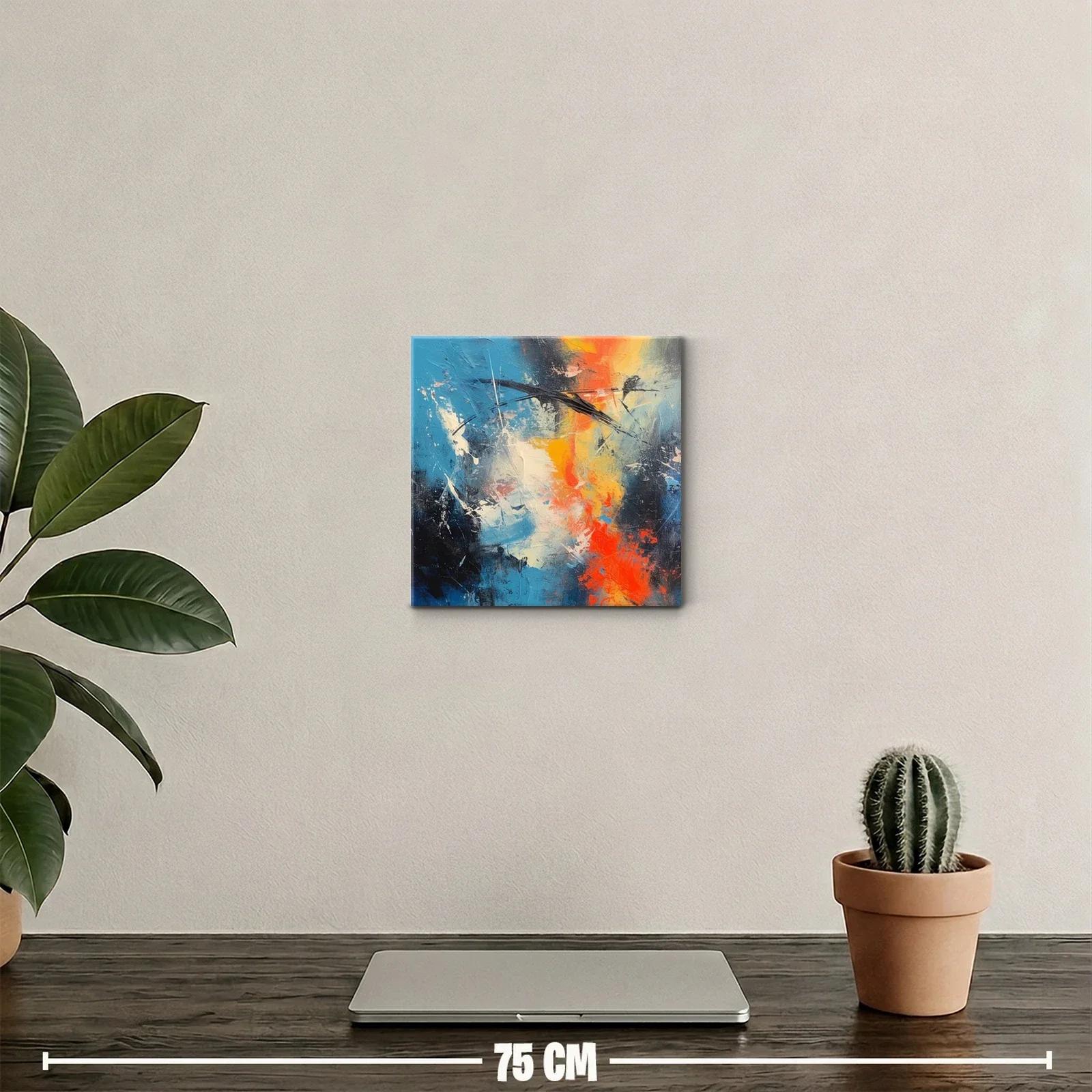 Energía abstracta en tonos azules y cálidos vibrantes — miniatura 2