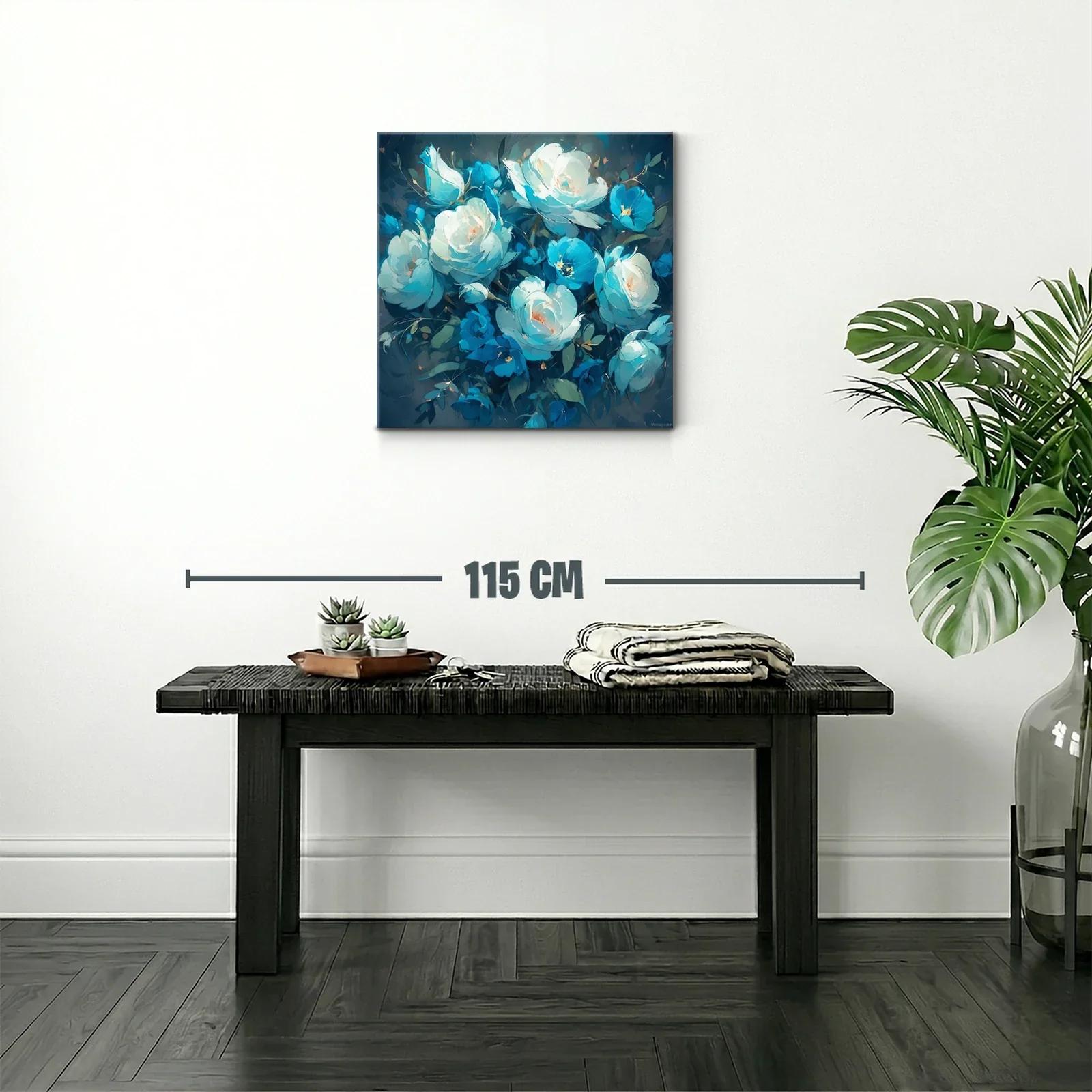 Naturaleza en calma con flores en tonos azul y blanco — miniatura 2