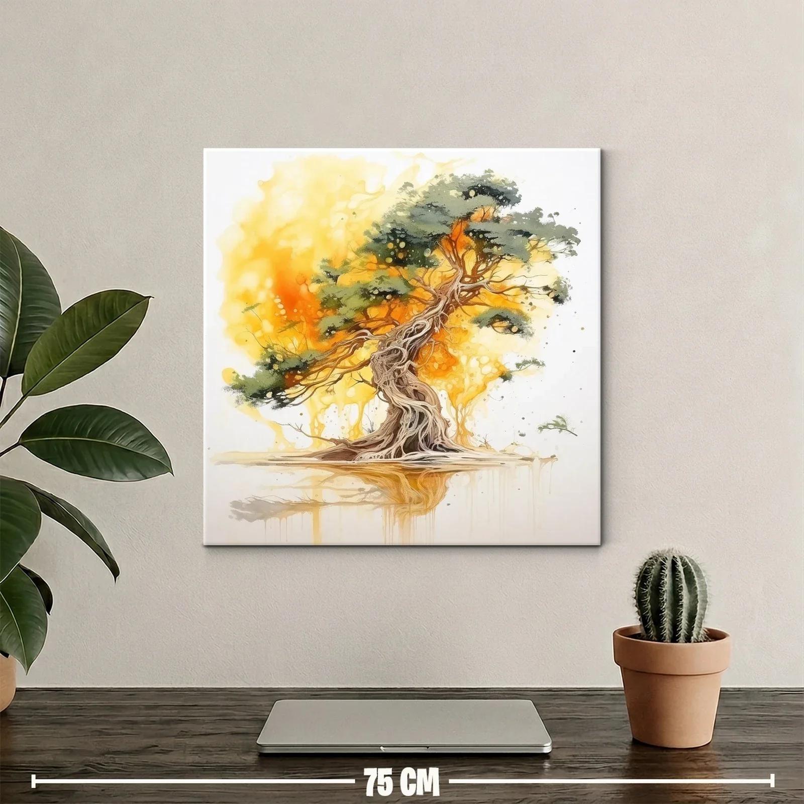 Árbol entre luz dorada y ramas entrelazadas — miniatura 2