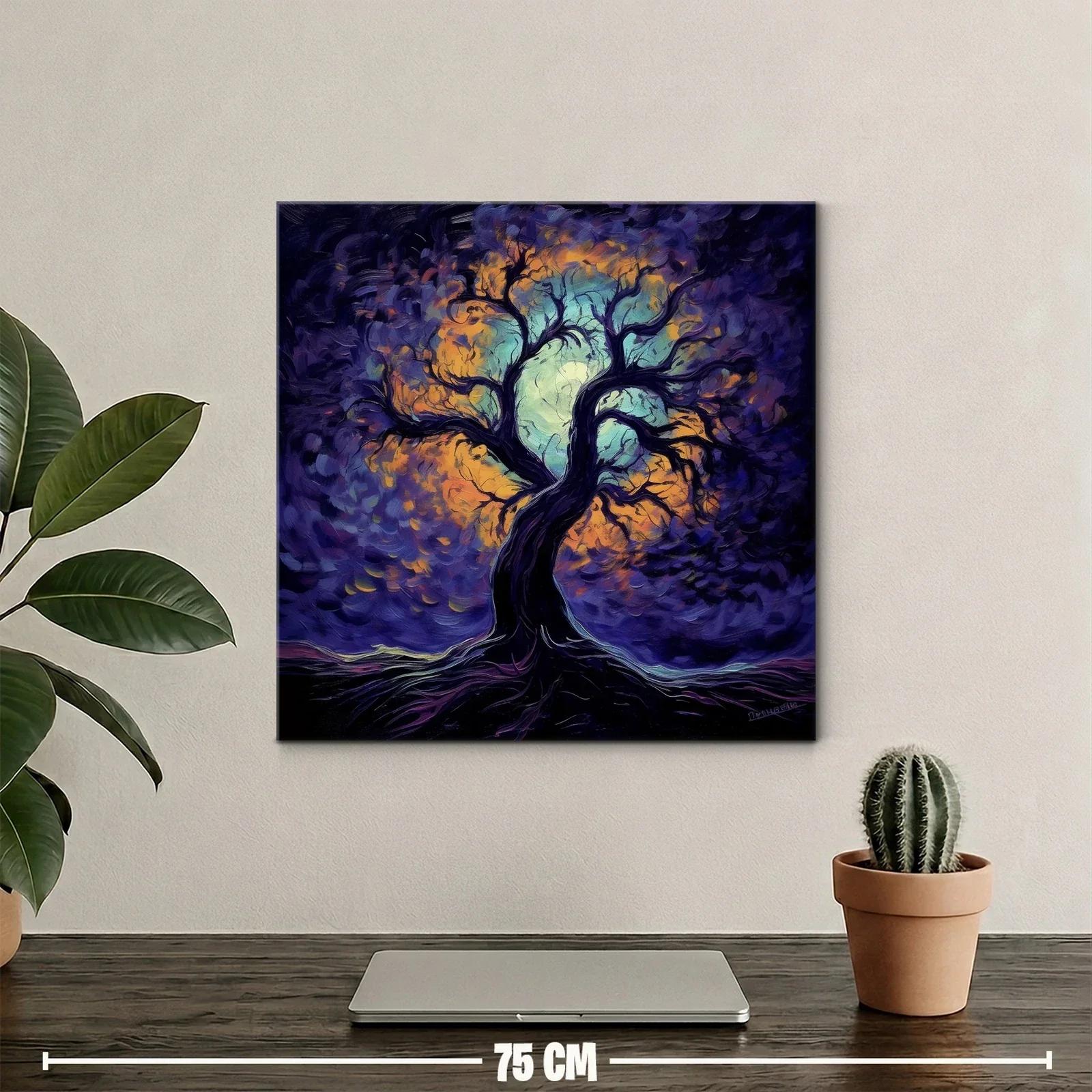 Árbol místico bajo la luz de luna vibrante — miniatura 2