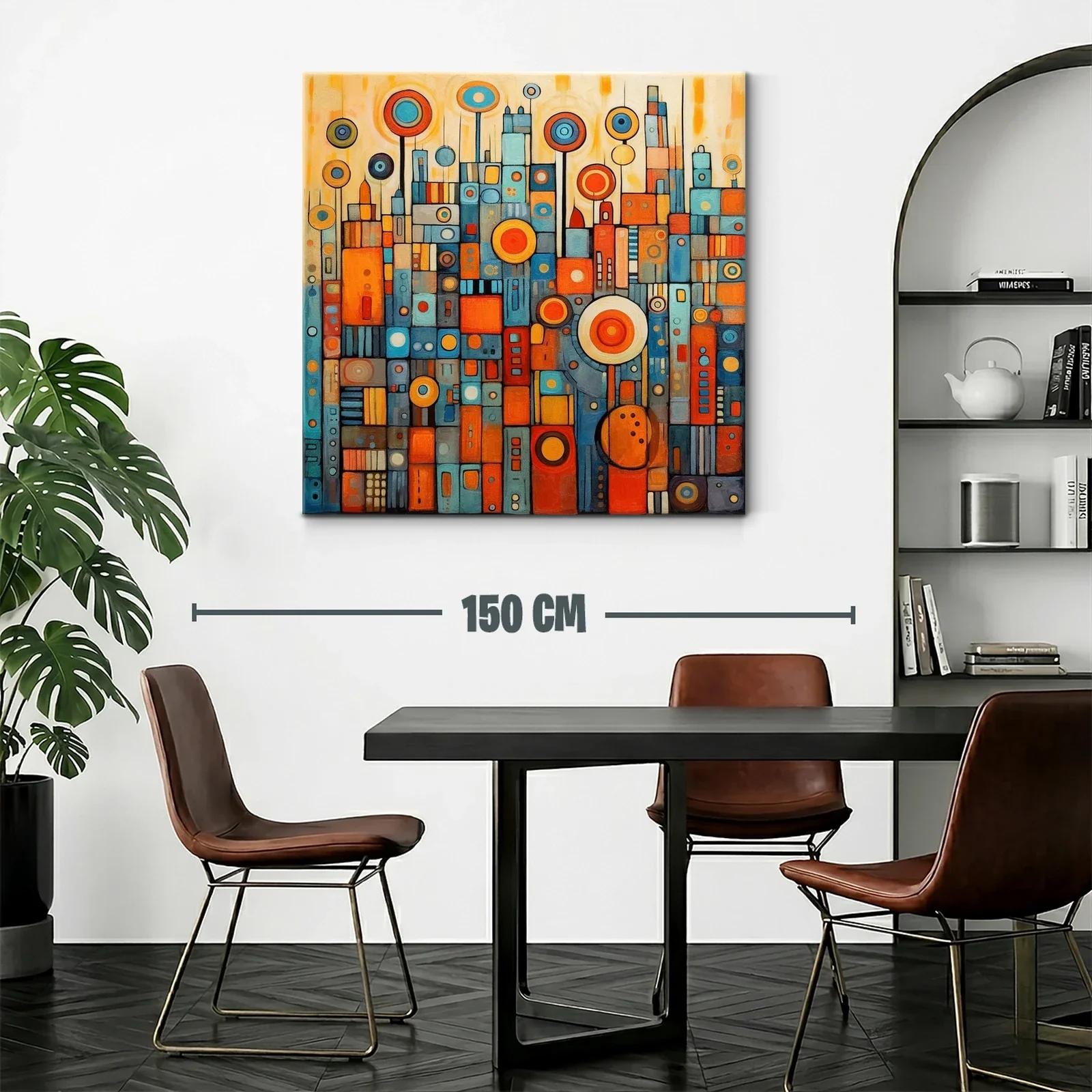 Composición abstracta con formas geométricas y tonos cálidos — miniatura 2